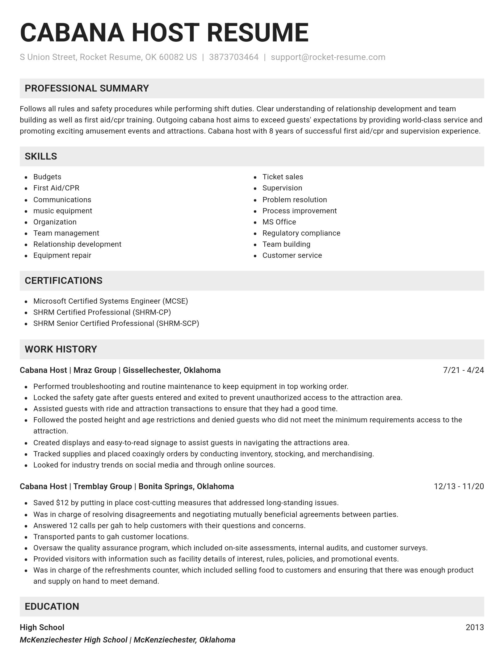Genius resume template