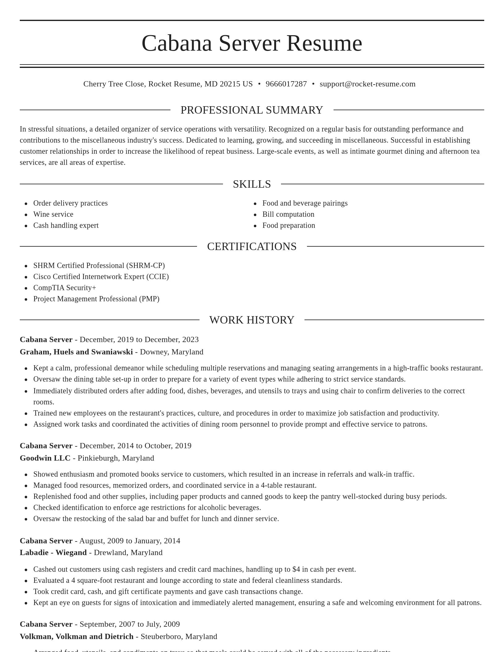 Elegant resume template