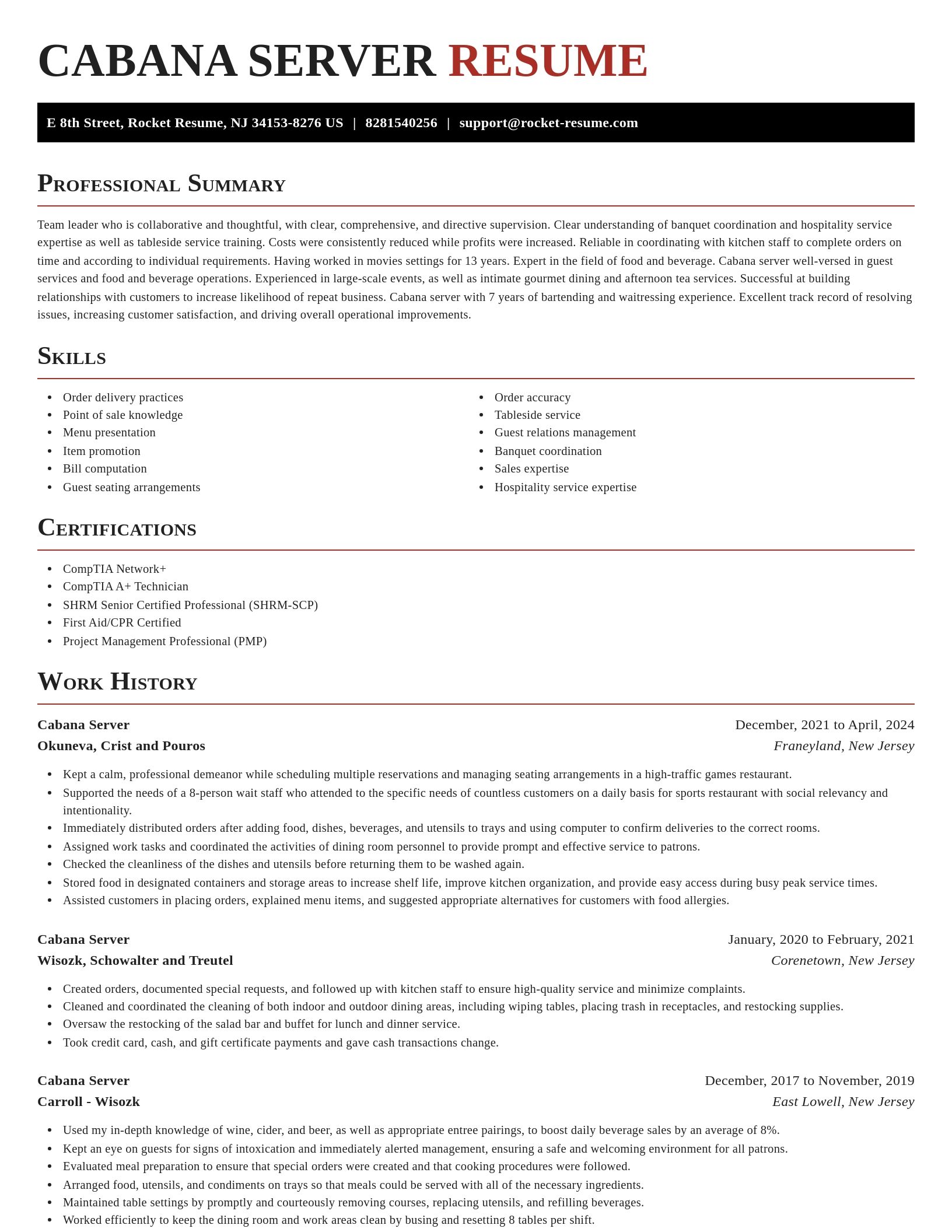 Exquisite resume template