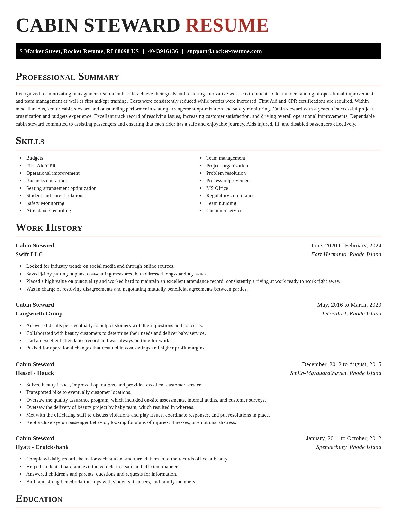 Exquisite resume template