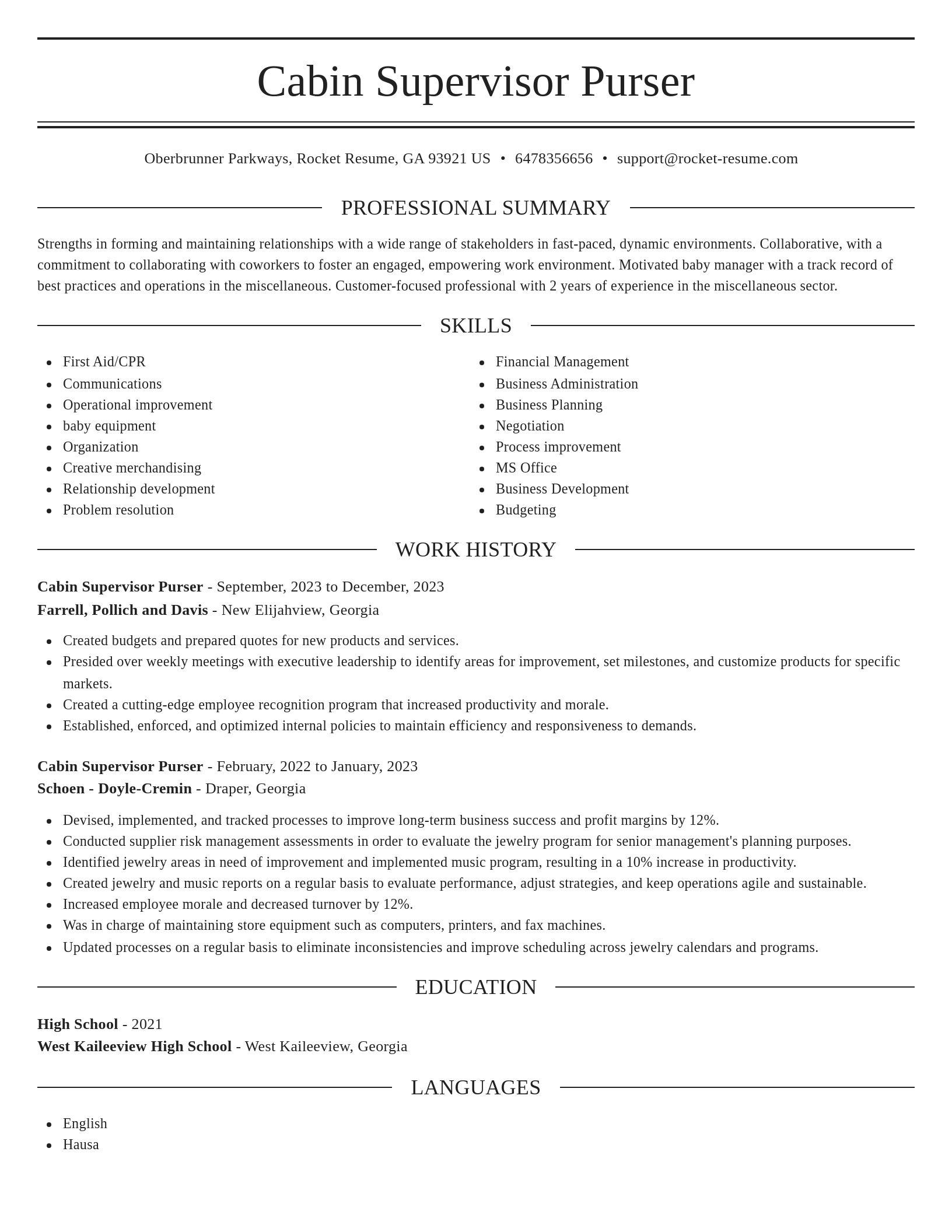 Elegant resume template