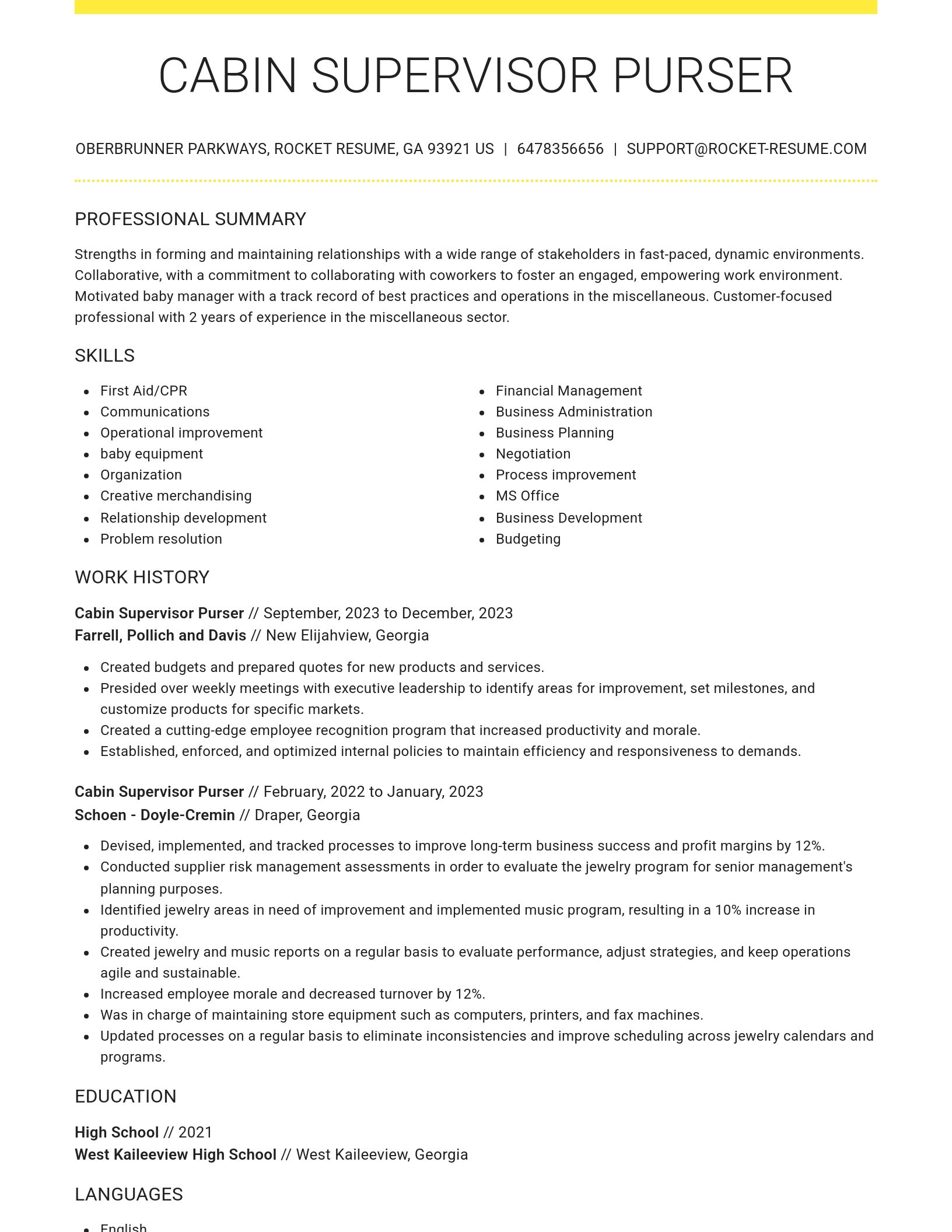 Grand resume template