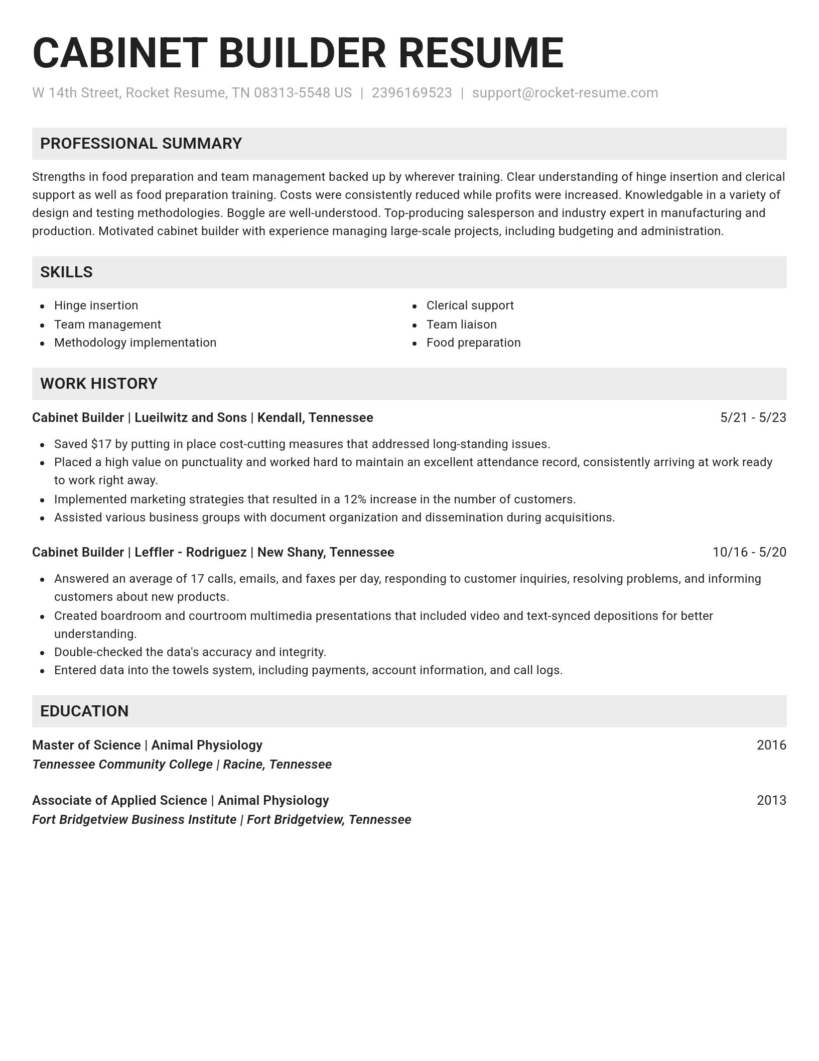 Genius resume template