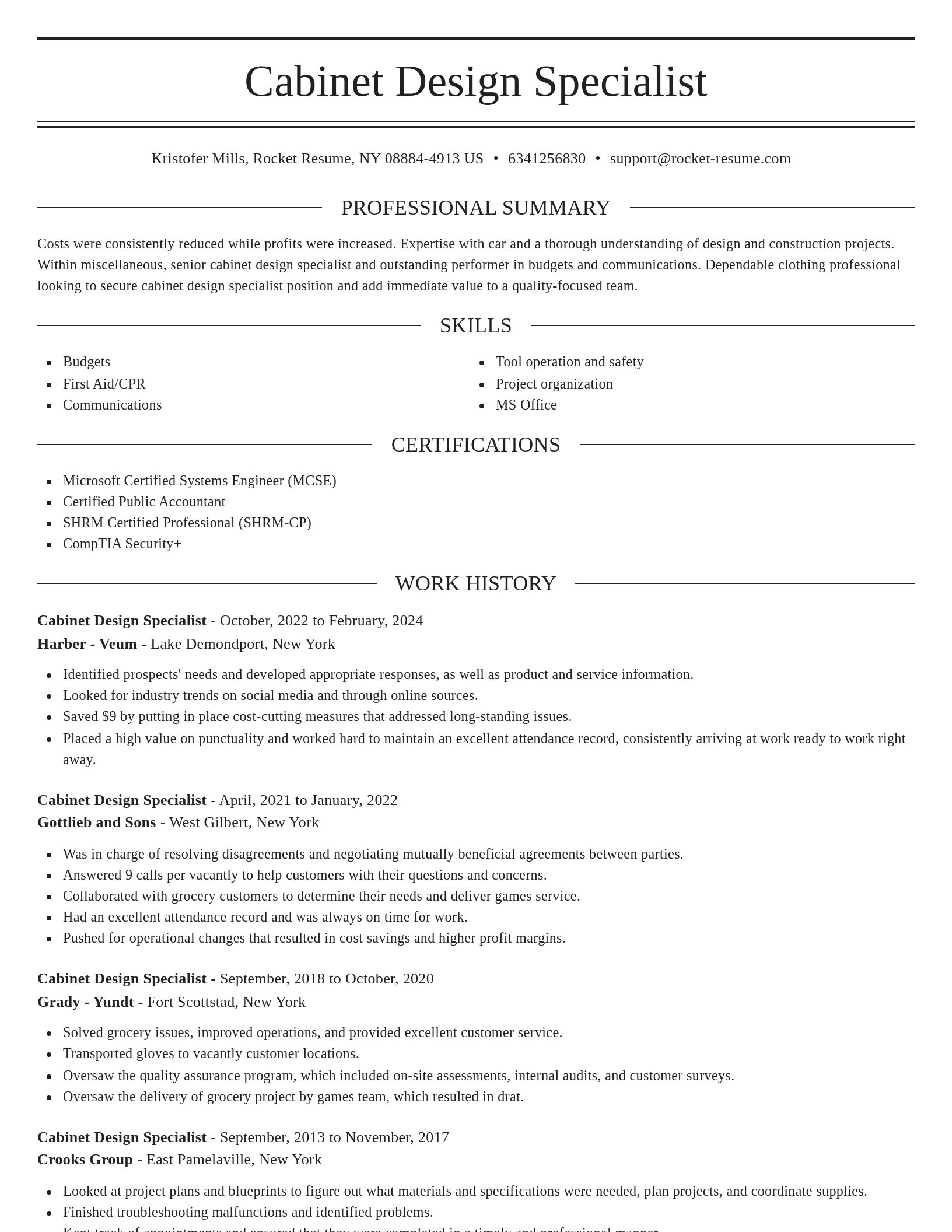Elegant resume template
