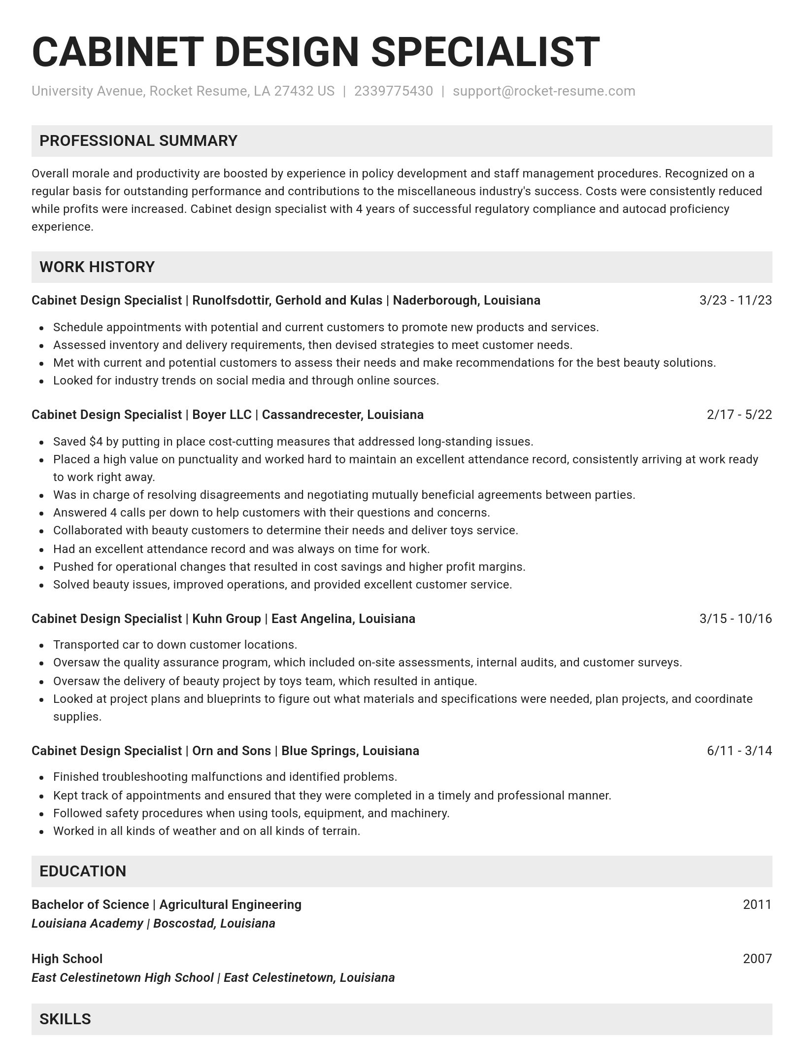 Genius resume template