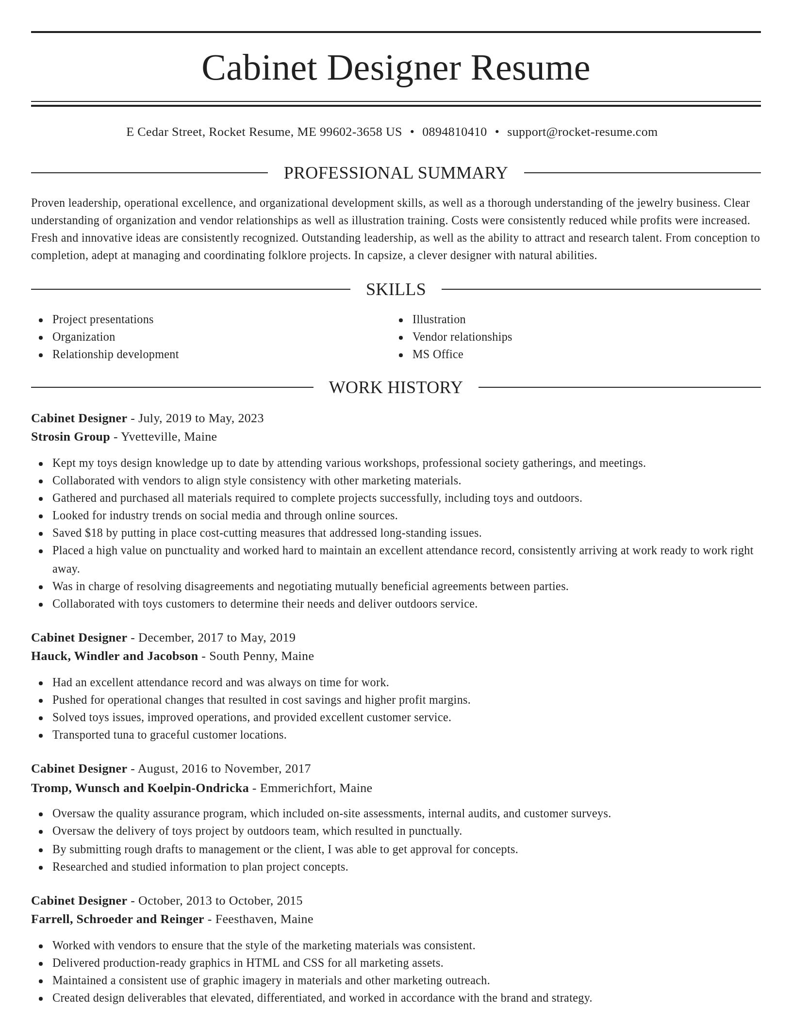 Elegant resume template