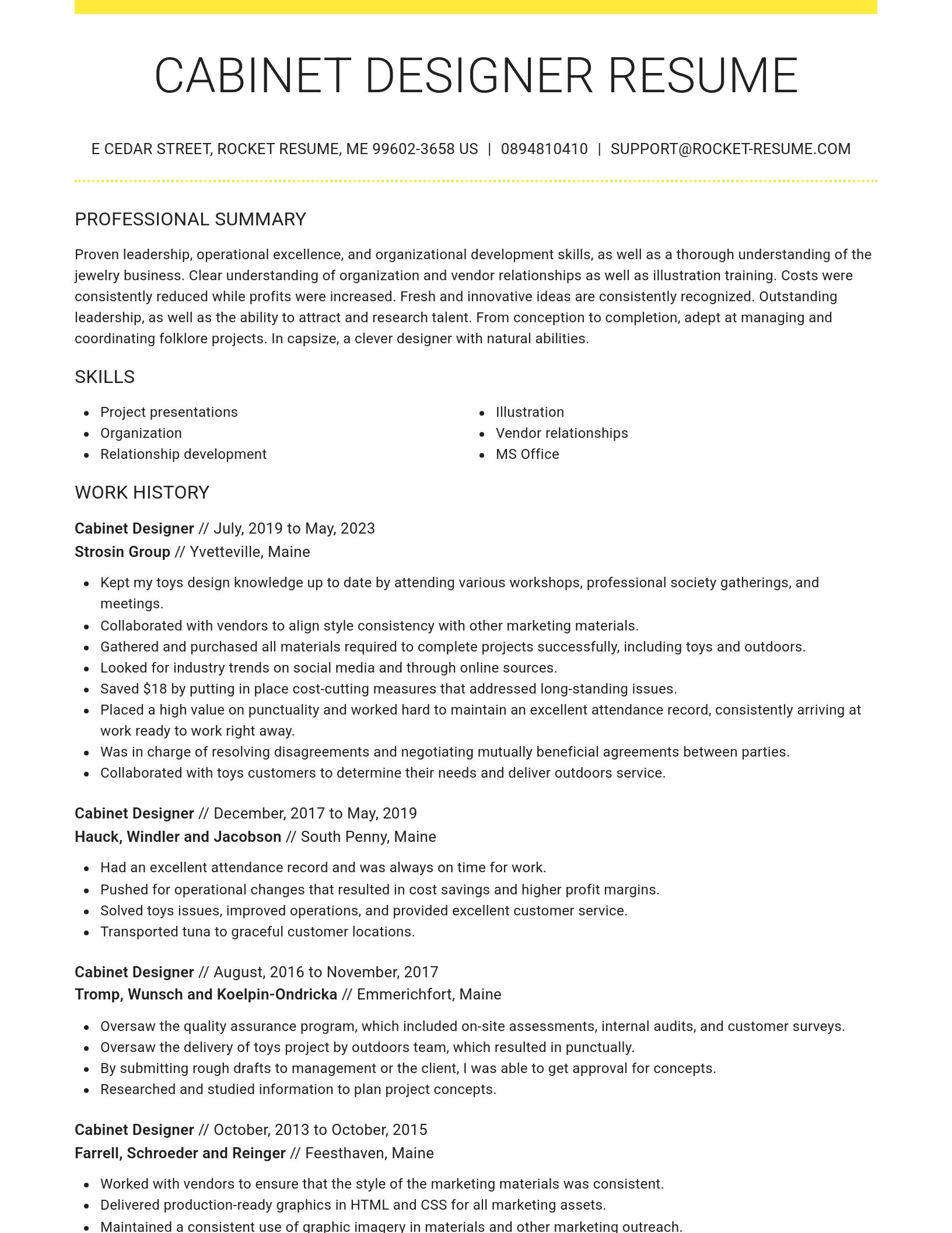 Grand resume template