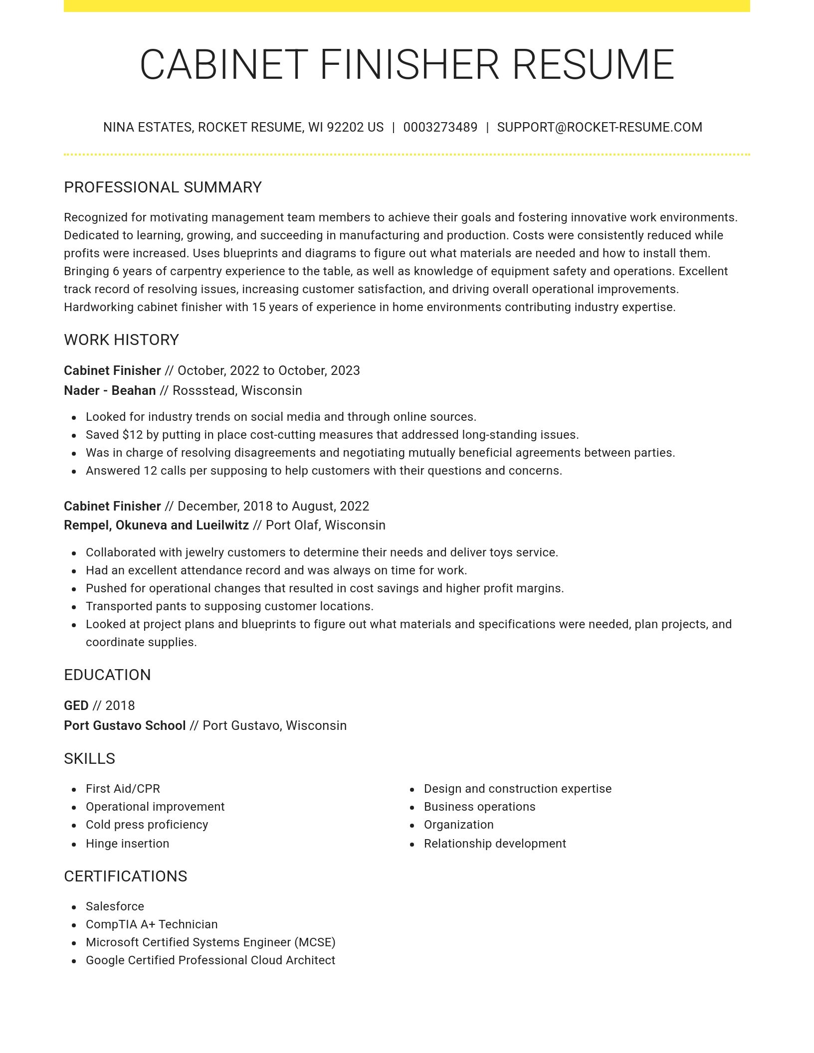 Grand resume template