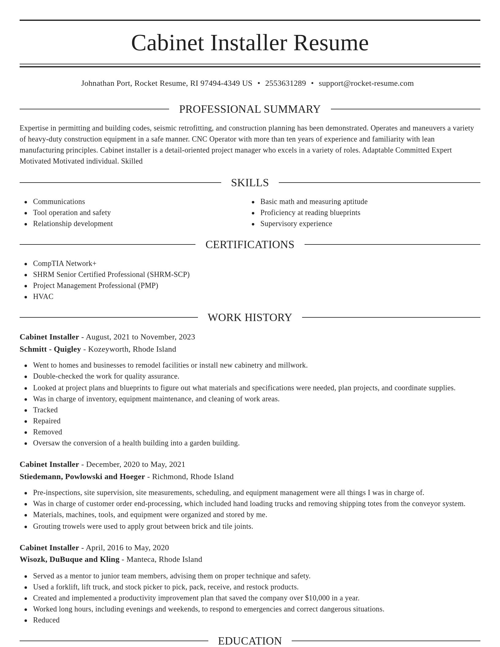 Elegant resume template