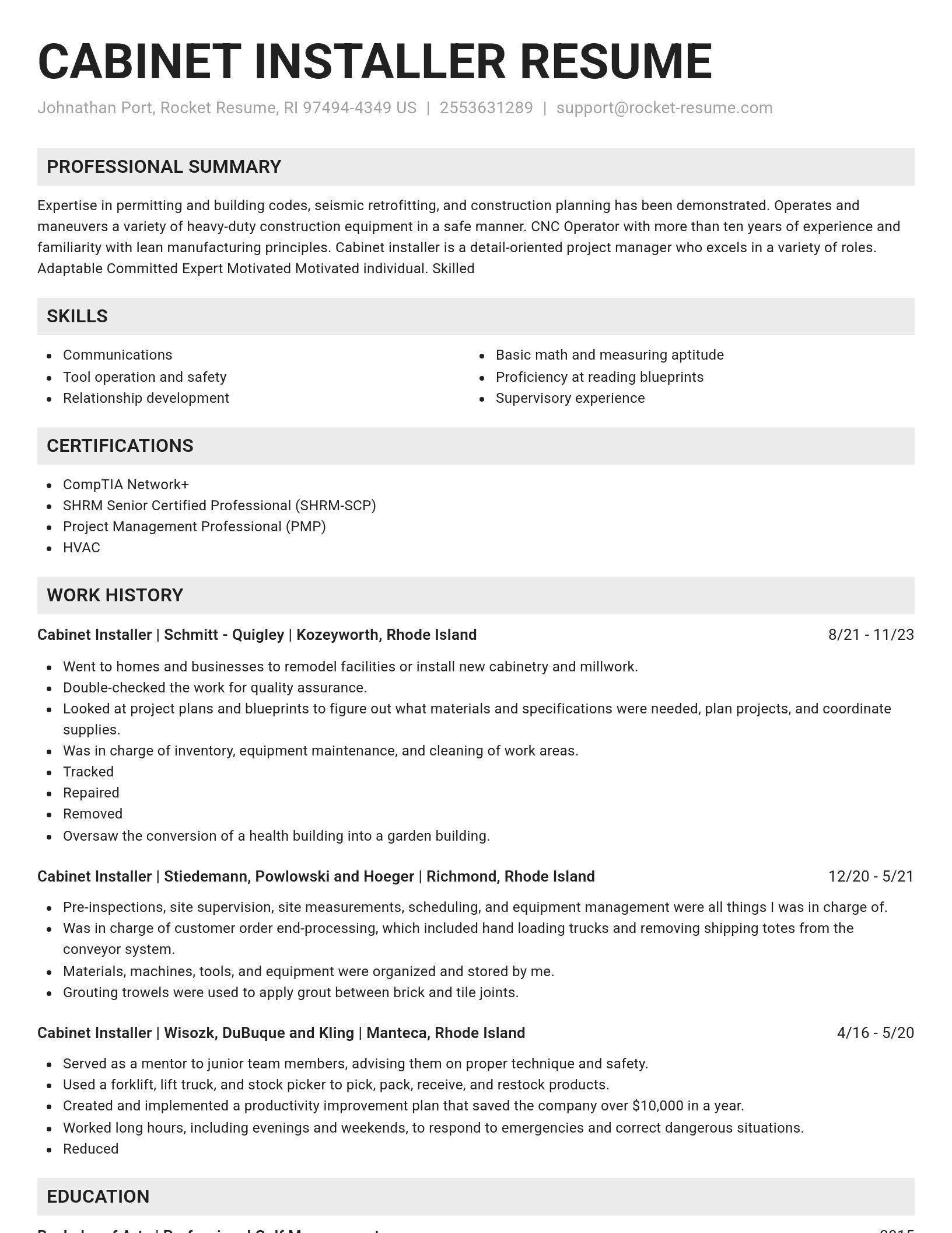 Genius resume template