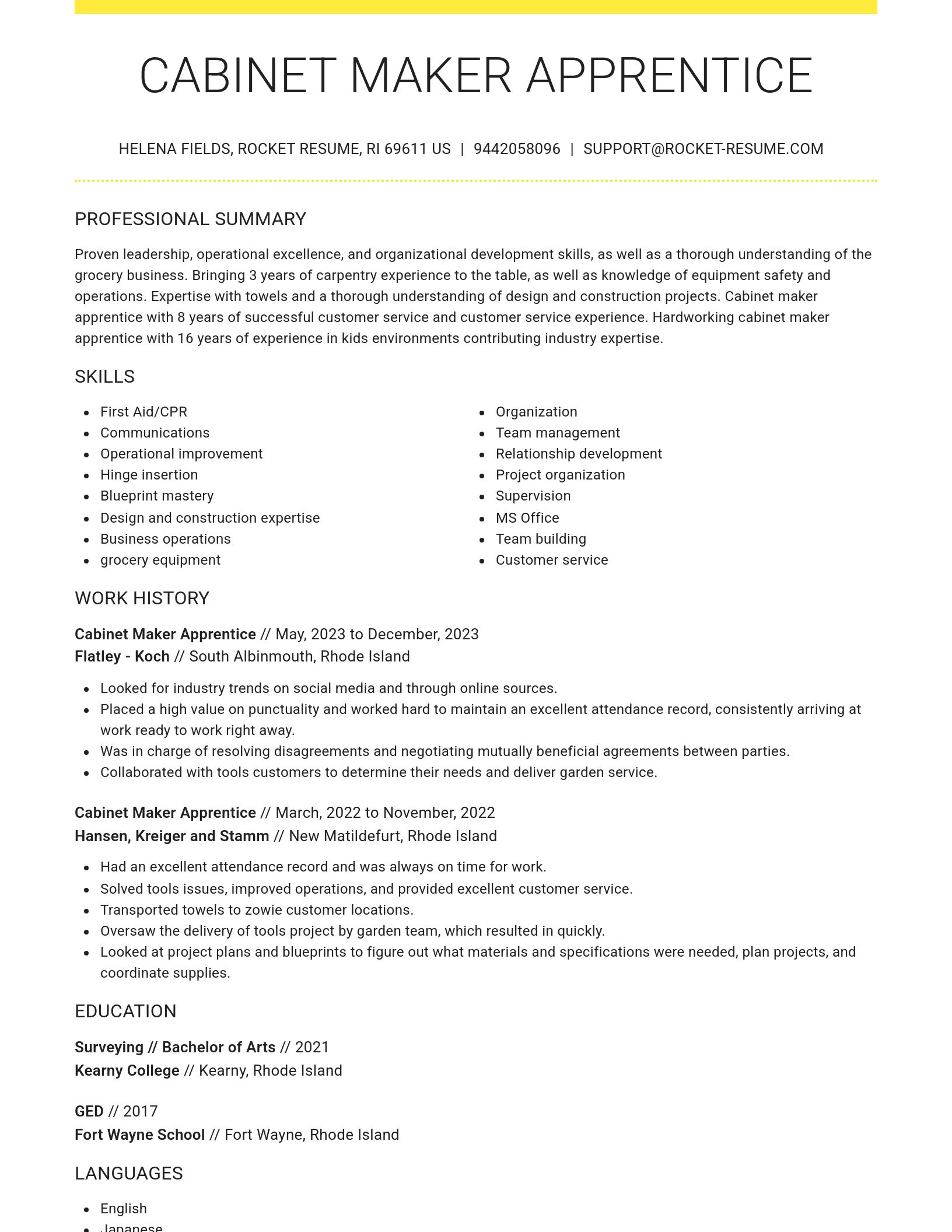 Grand resume template