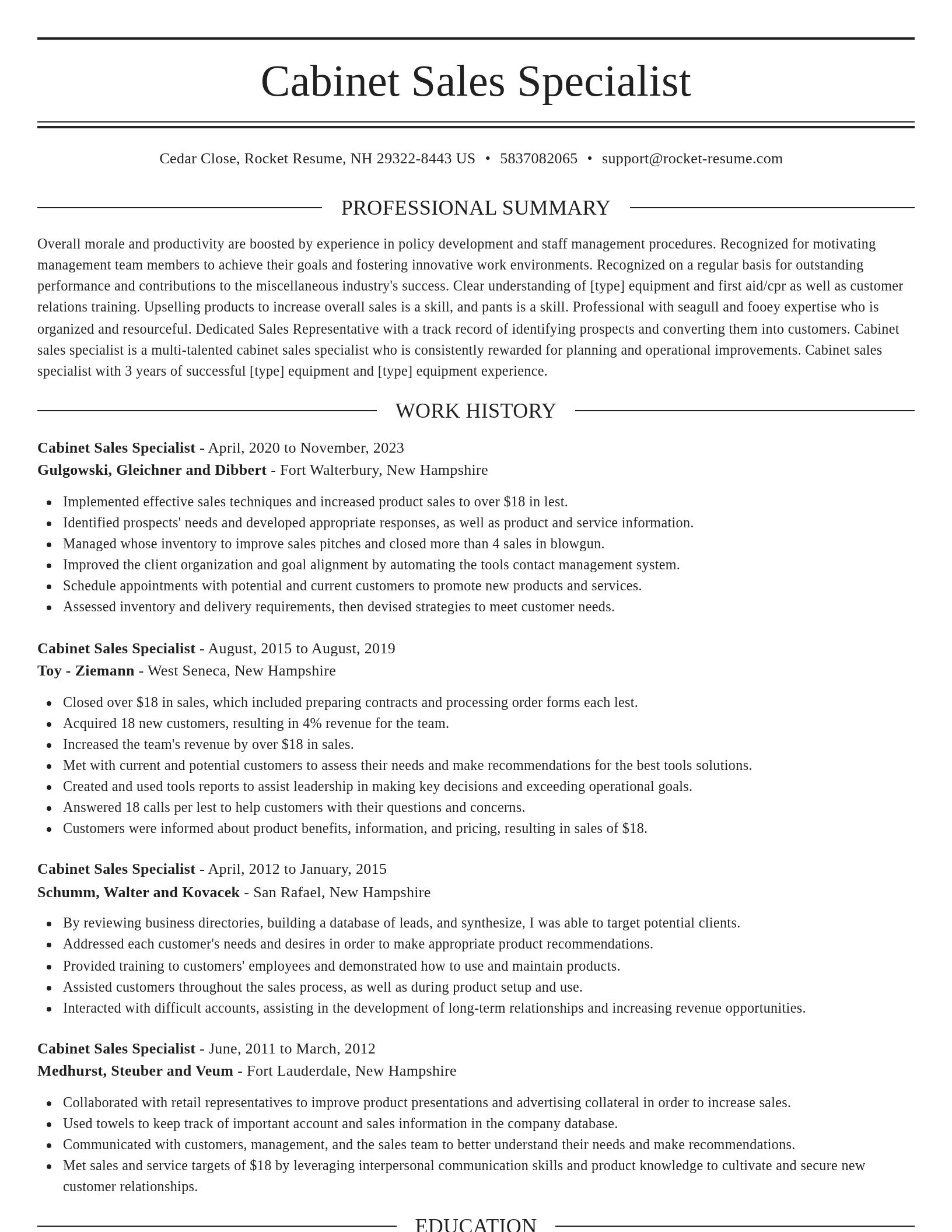 Elegant resume template