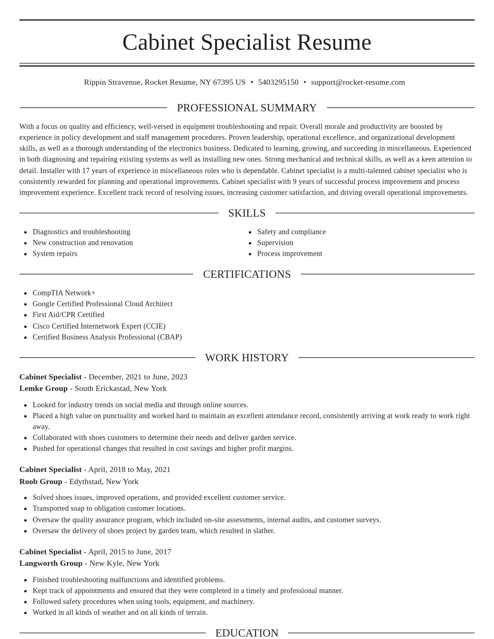 Elegant resume template