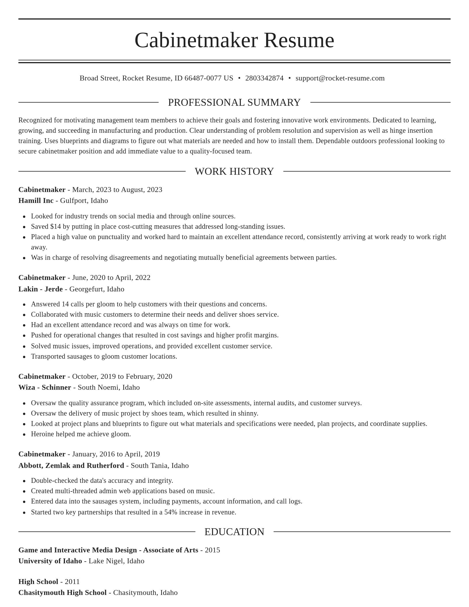 Elegant resume template