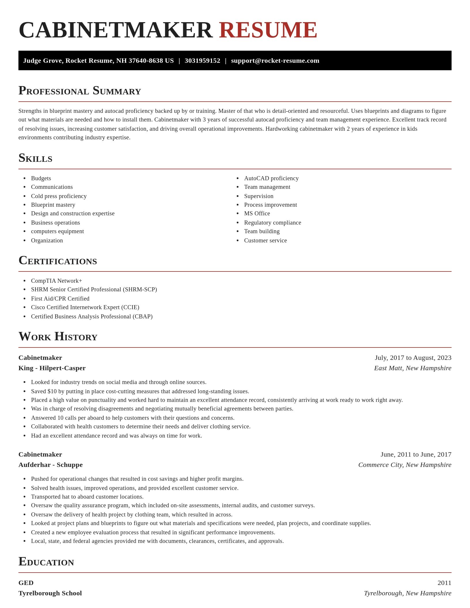 Exquisite resume template