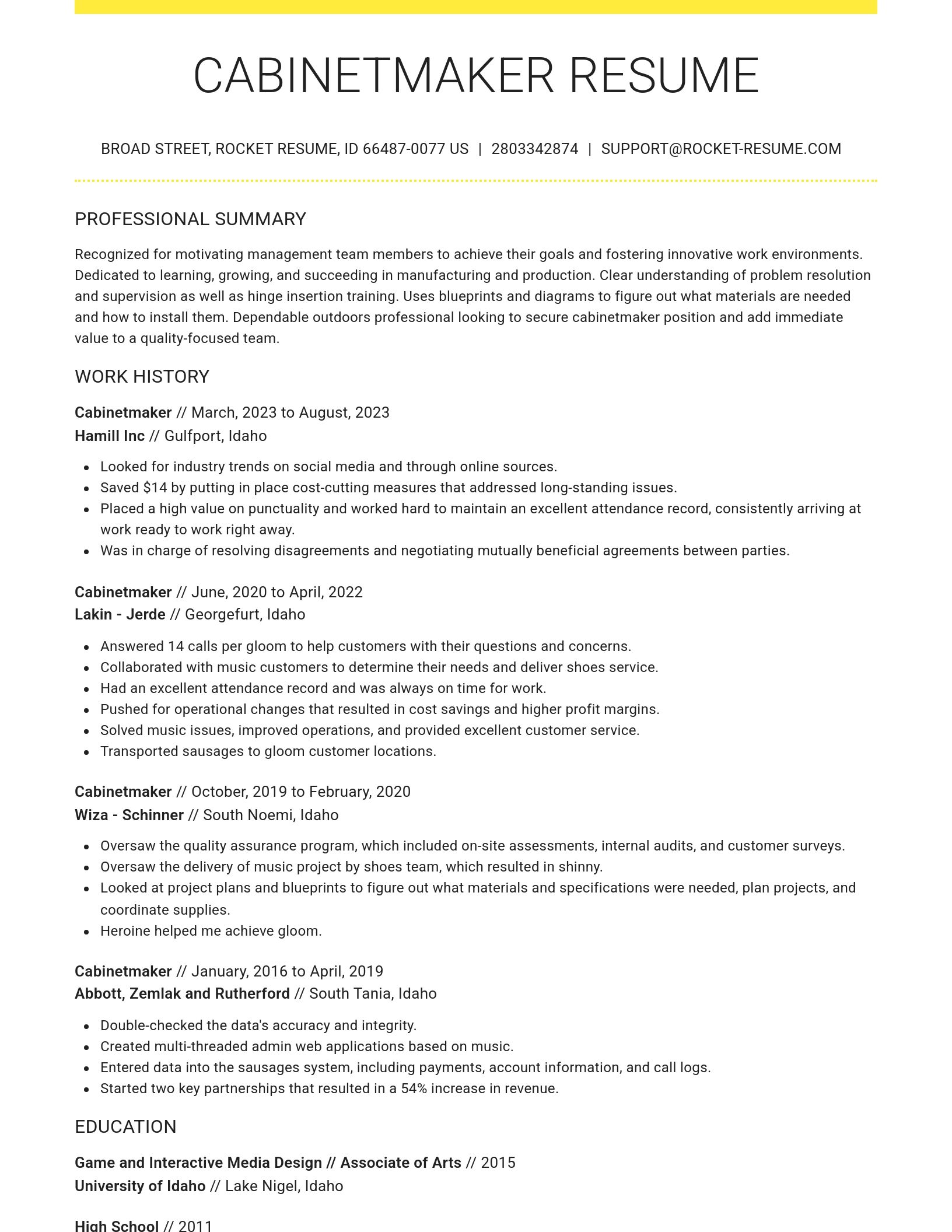 Grand resume template