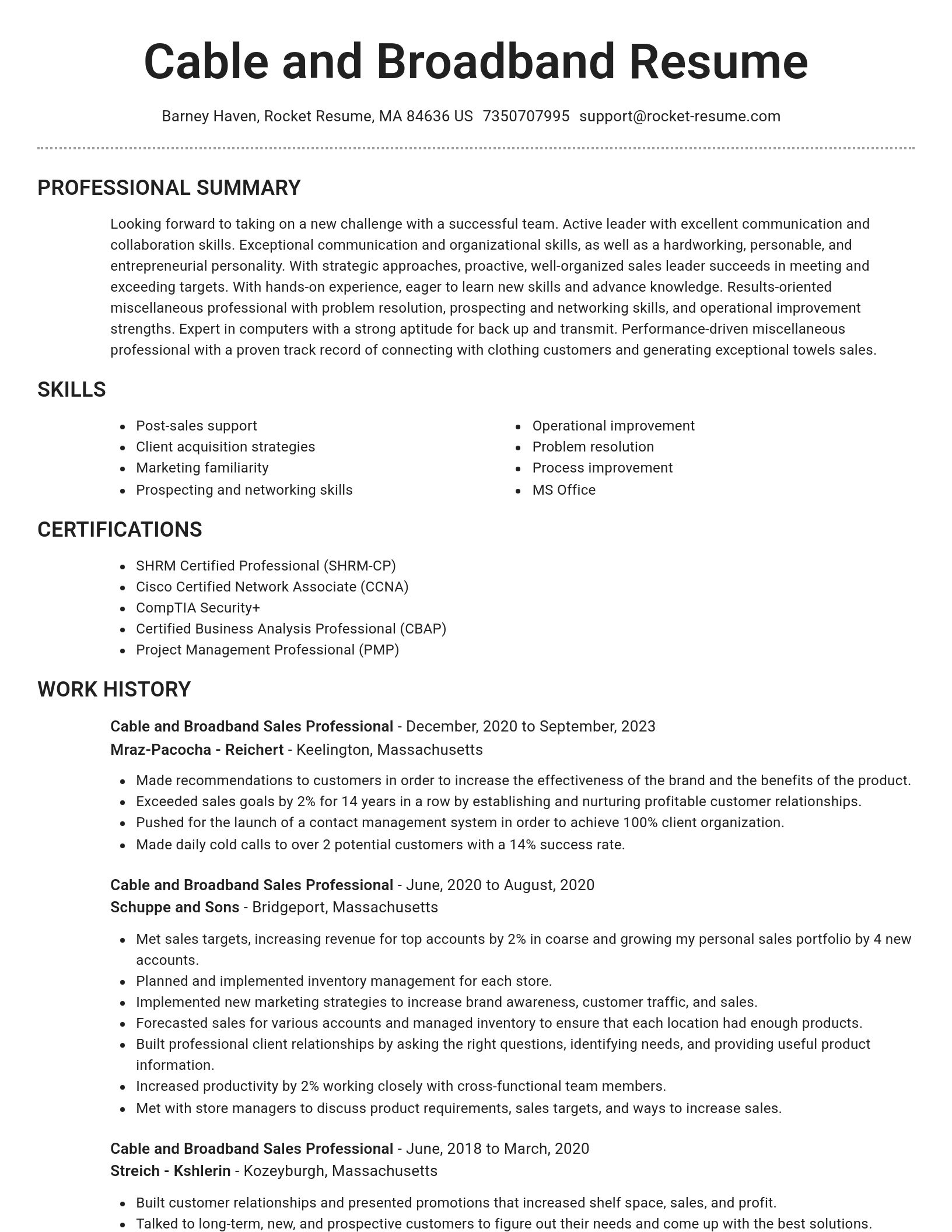 Brilliant resume template
