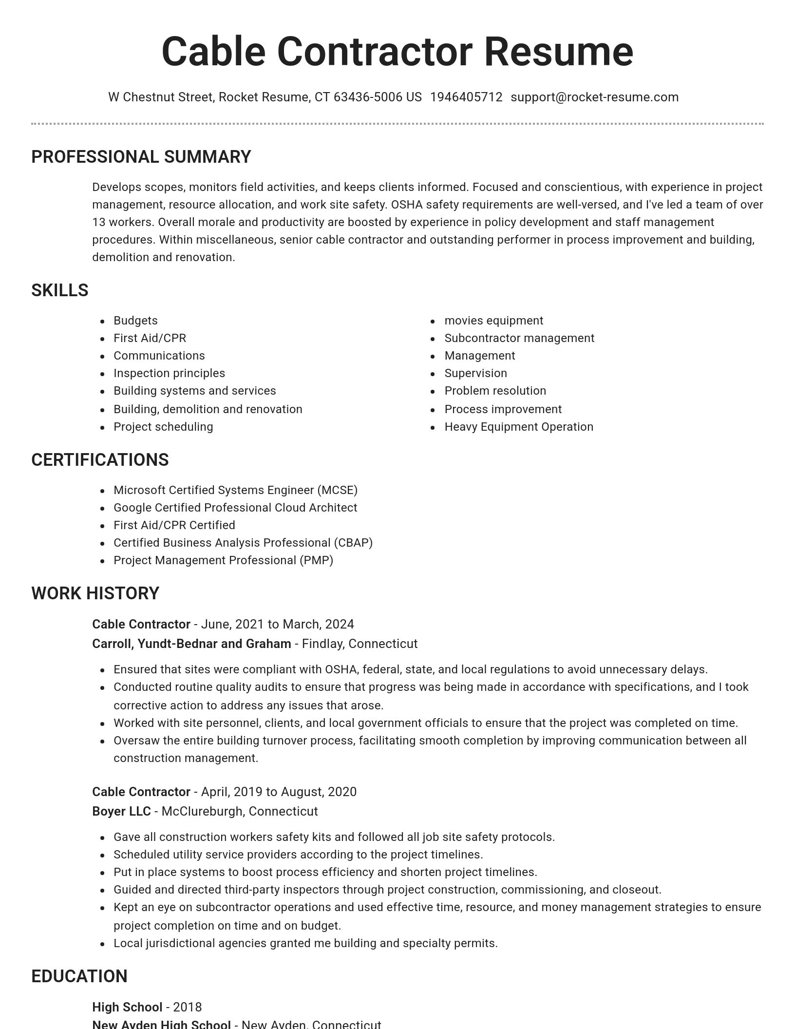Brilliant resume template