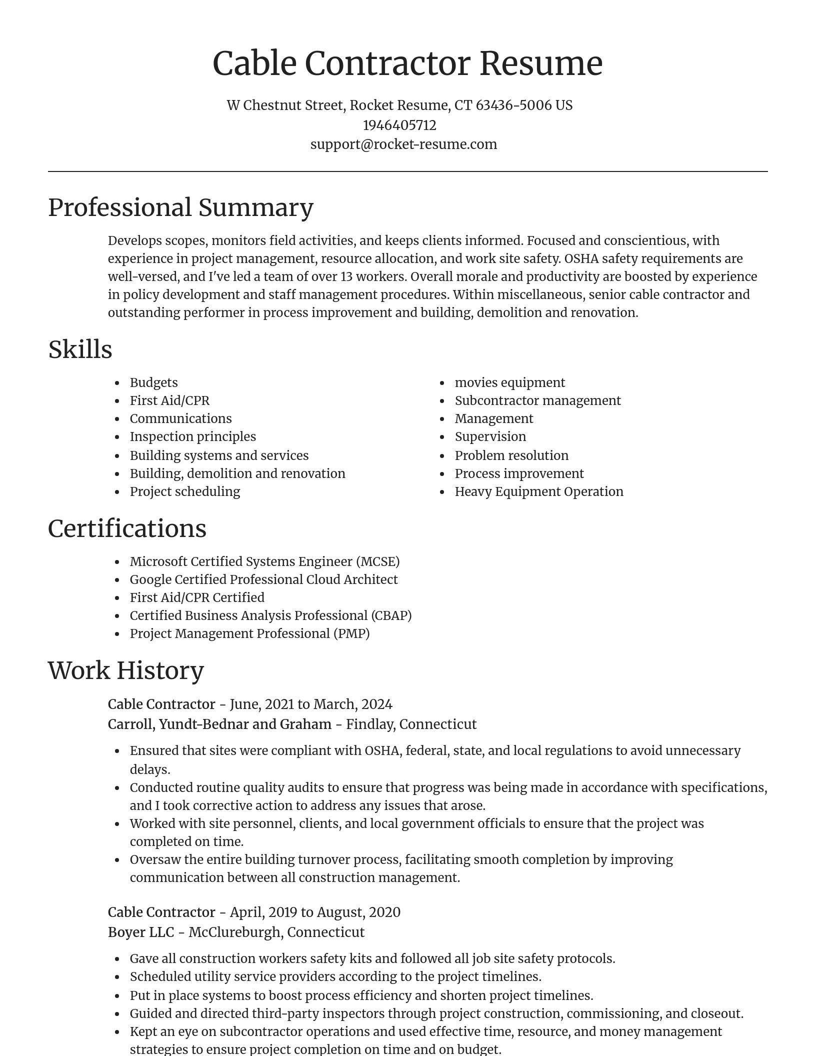 Focal Point resume template