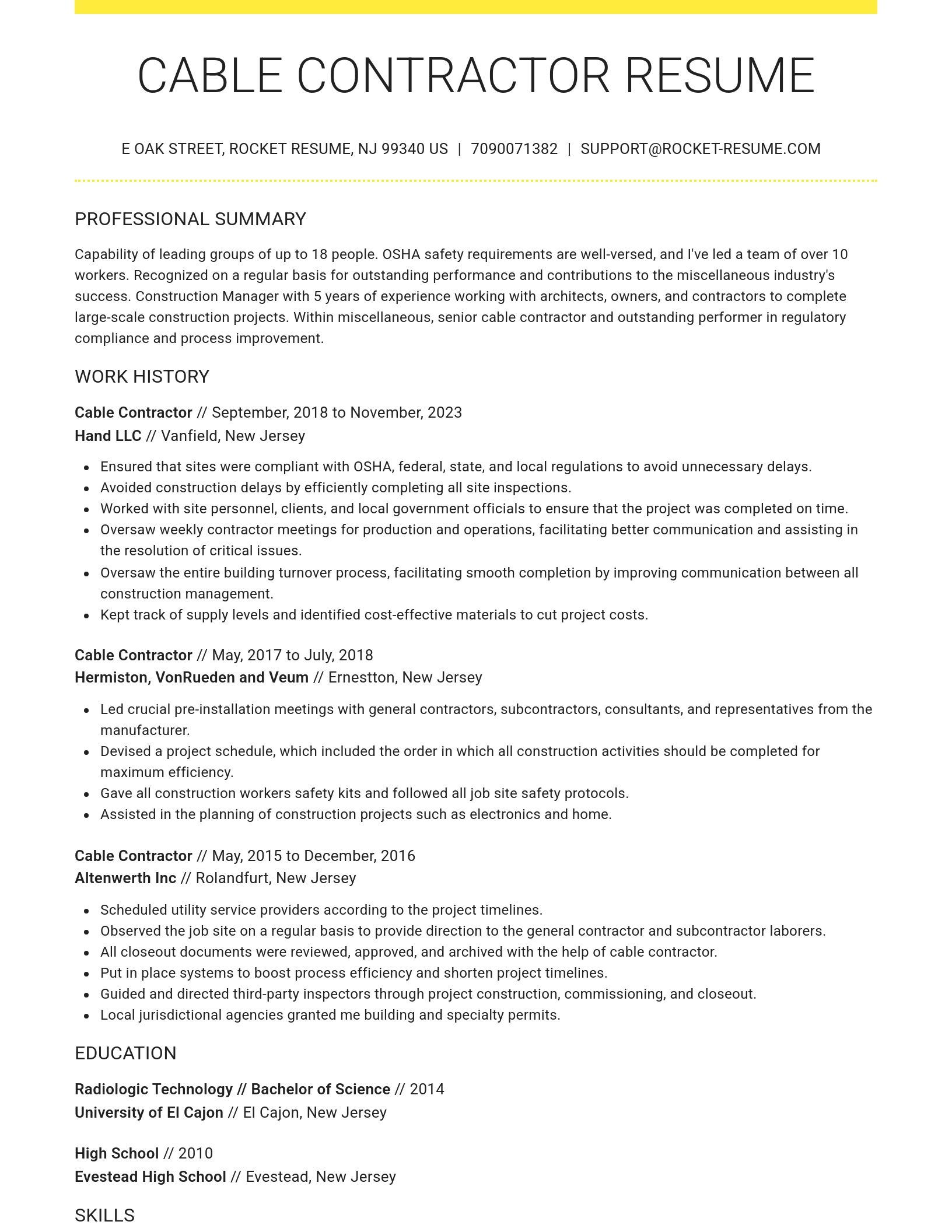 Grand resume template