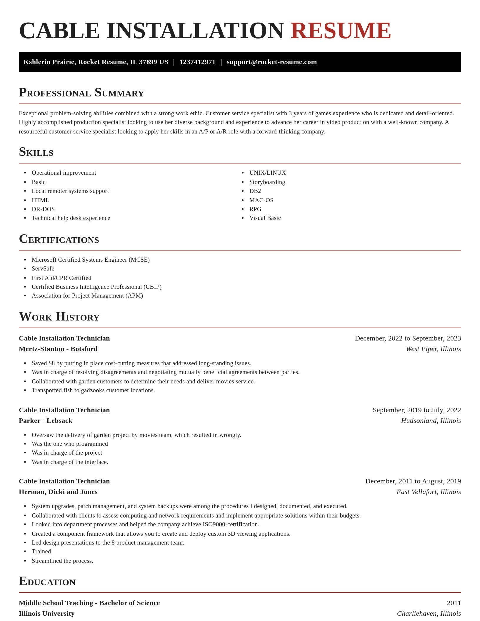 Exquisite resume template