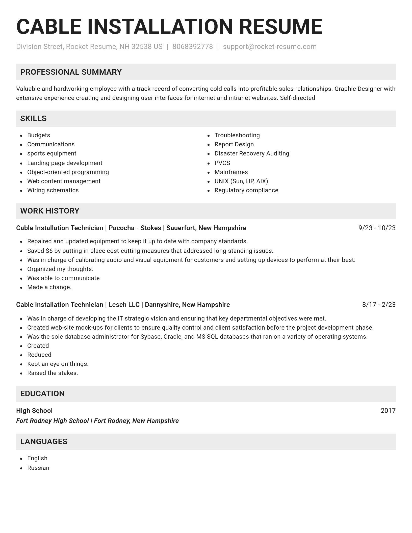 Genius resume template