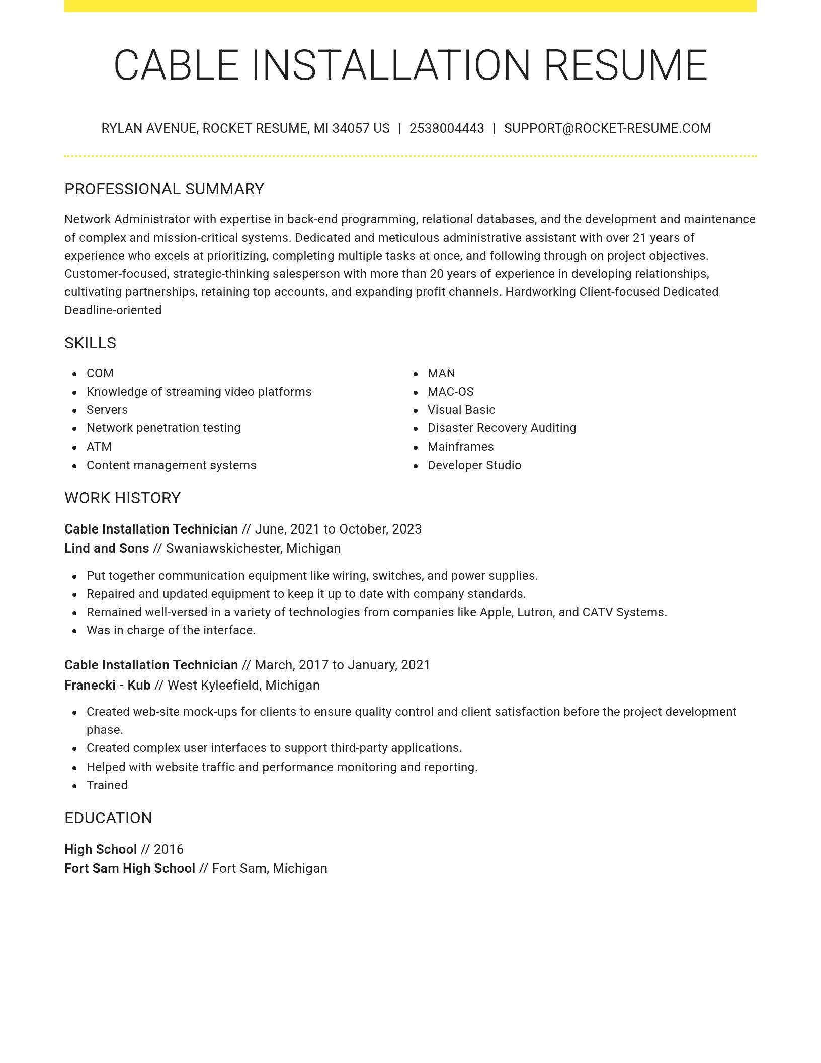 Grand resume template