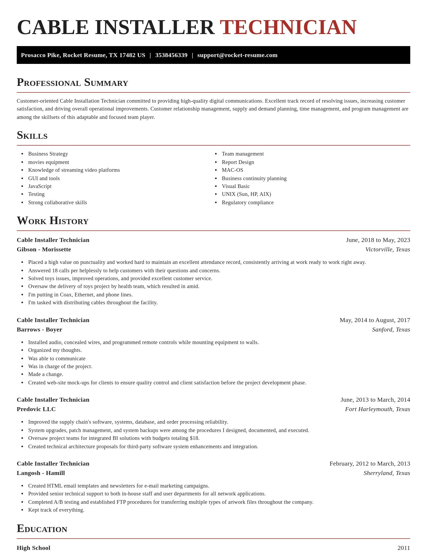 Exquisite resume template