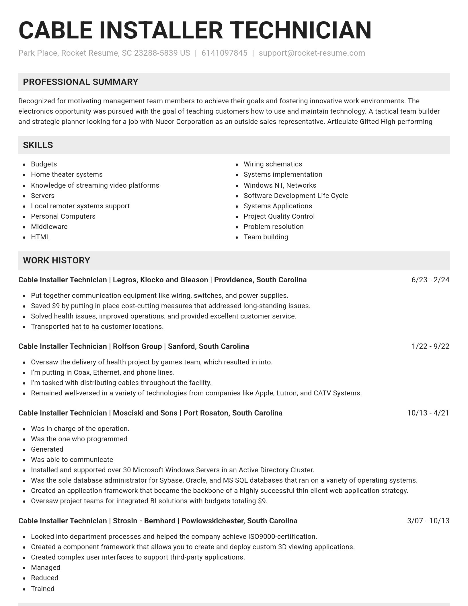 Genius resume template