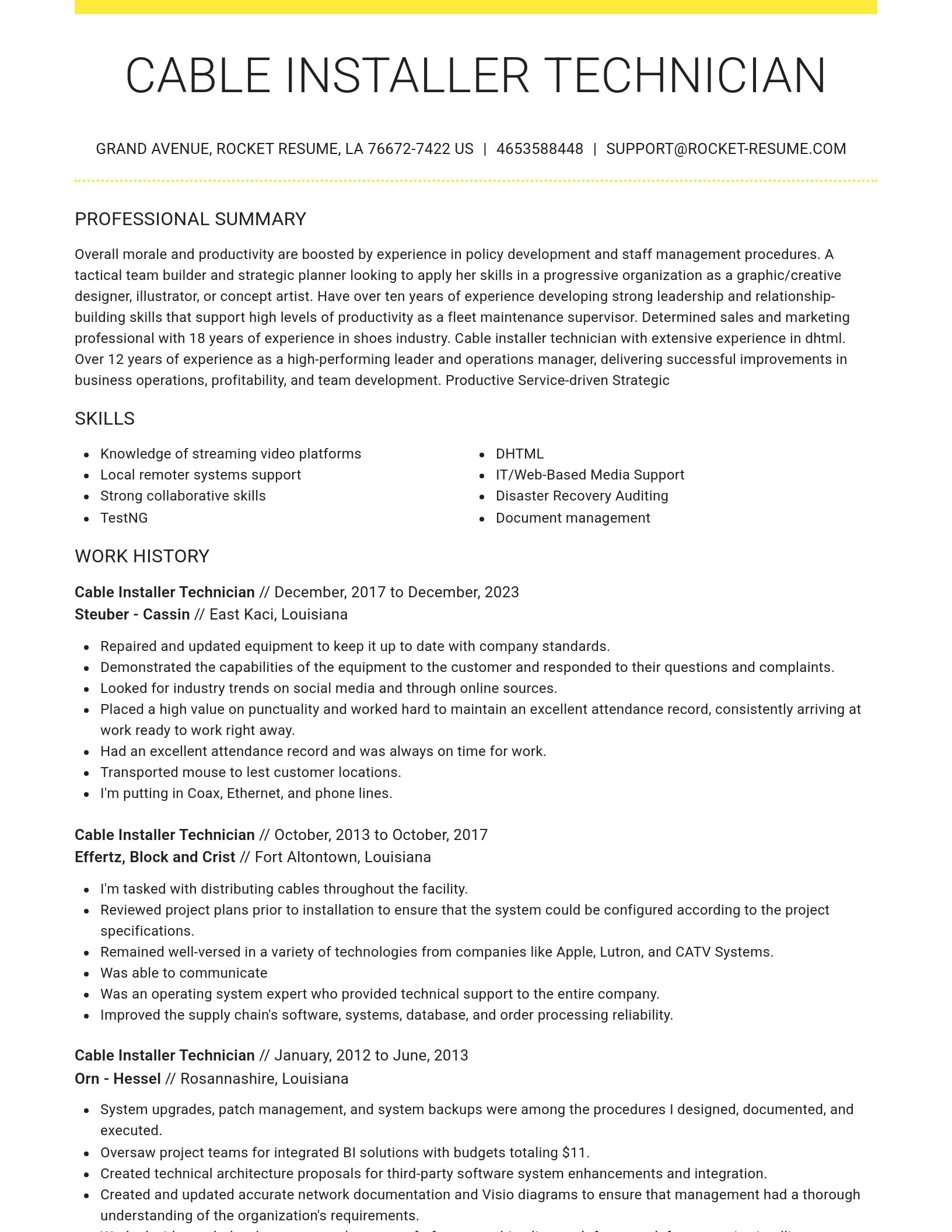 Grand resume template