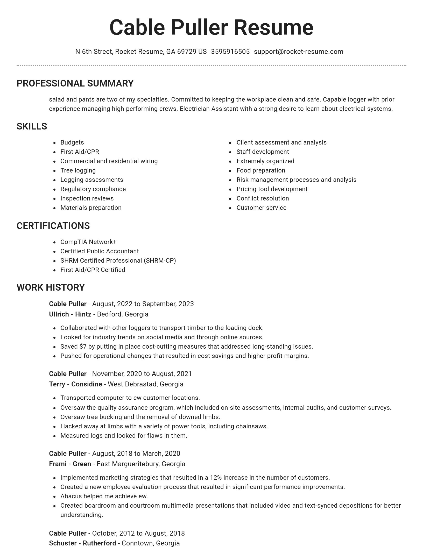 Brilliant resume template
