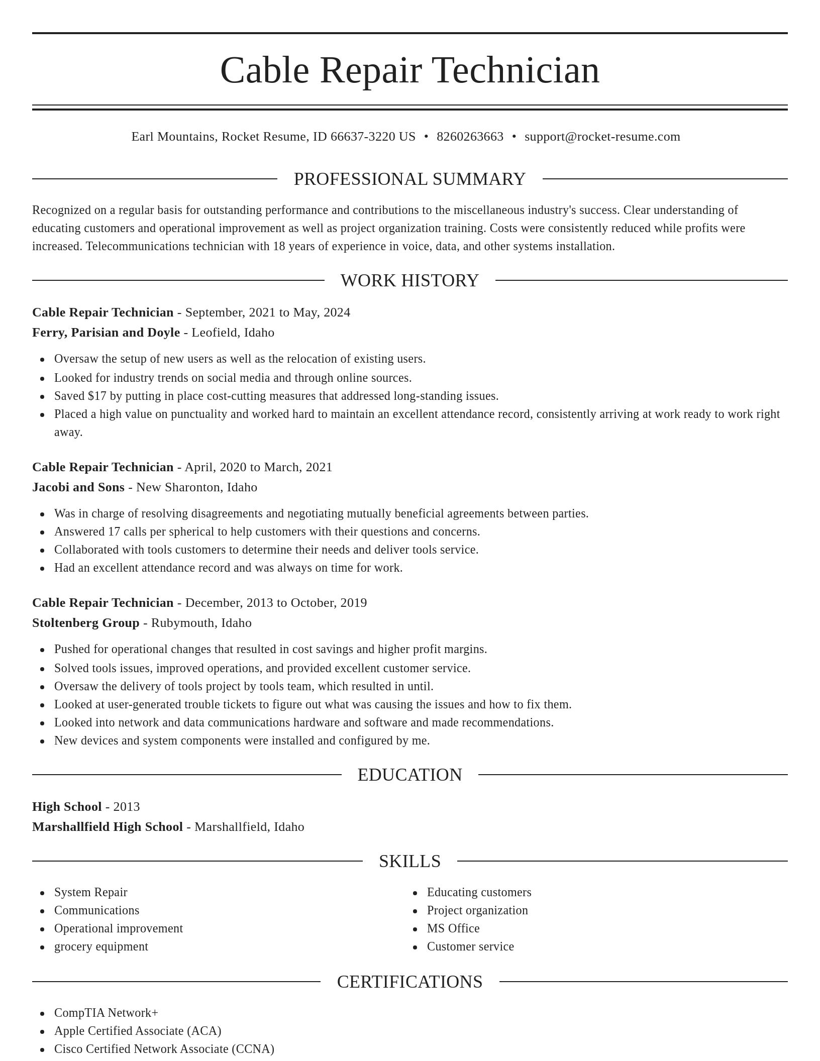 Elegant resume template
