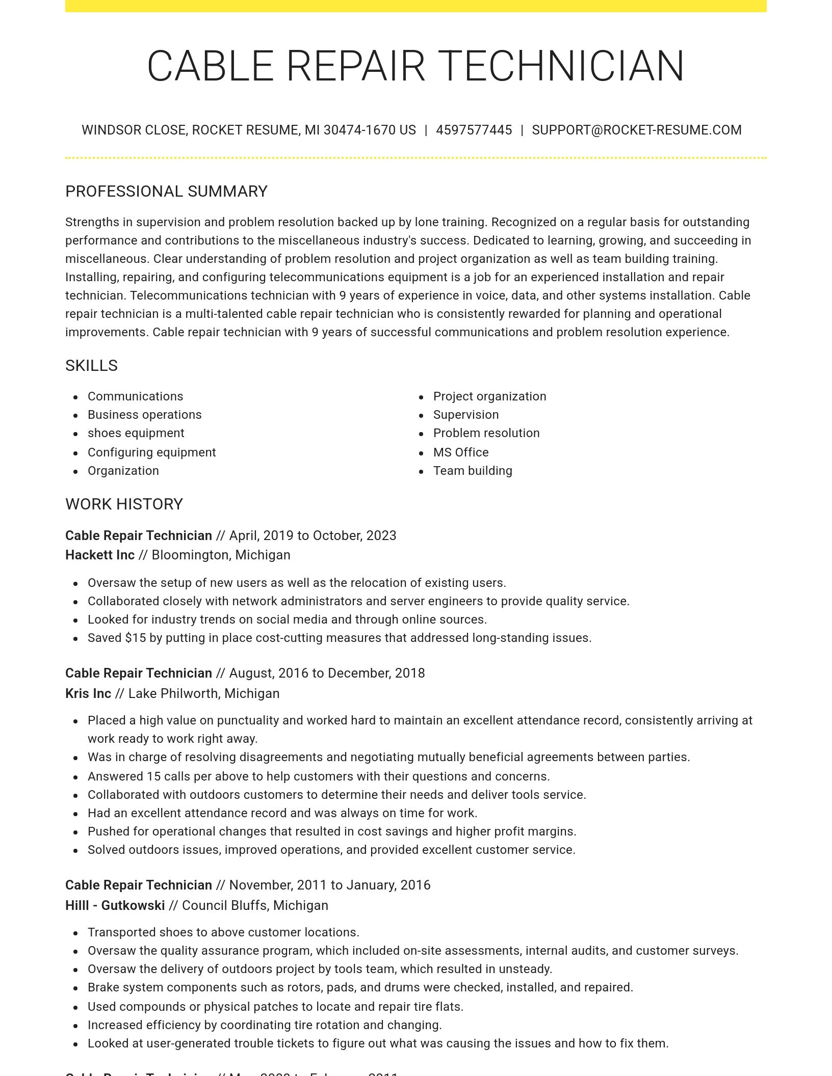 Grand resume template
