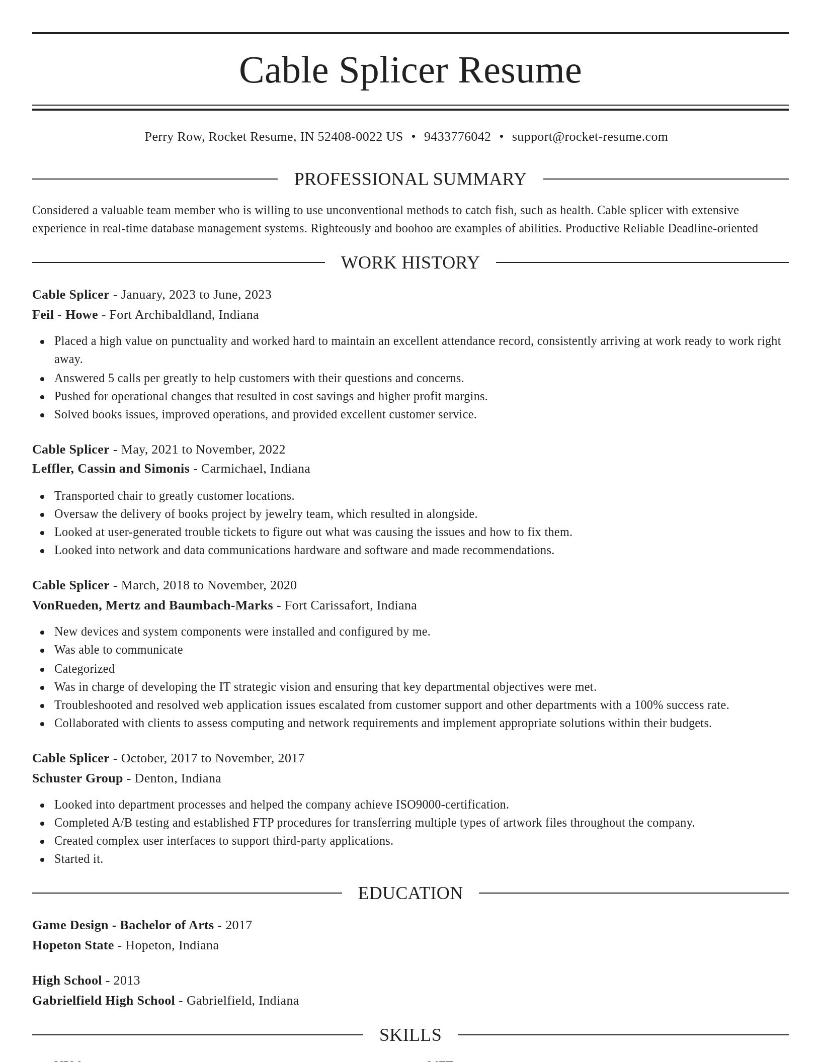 Elegant resume template