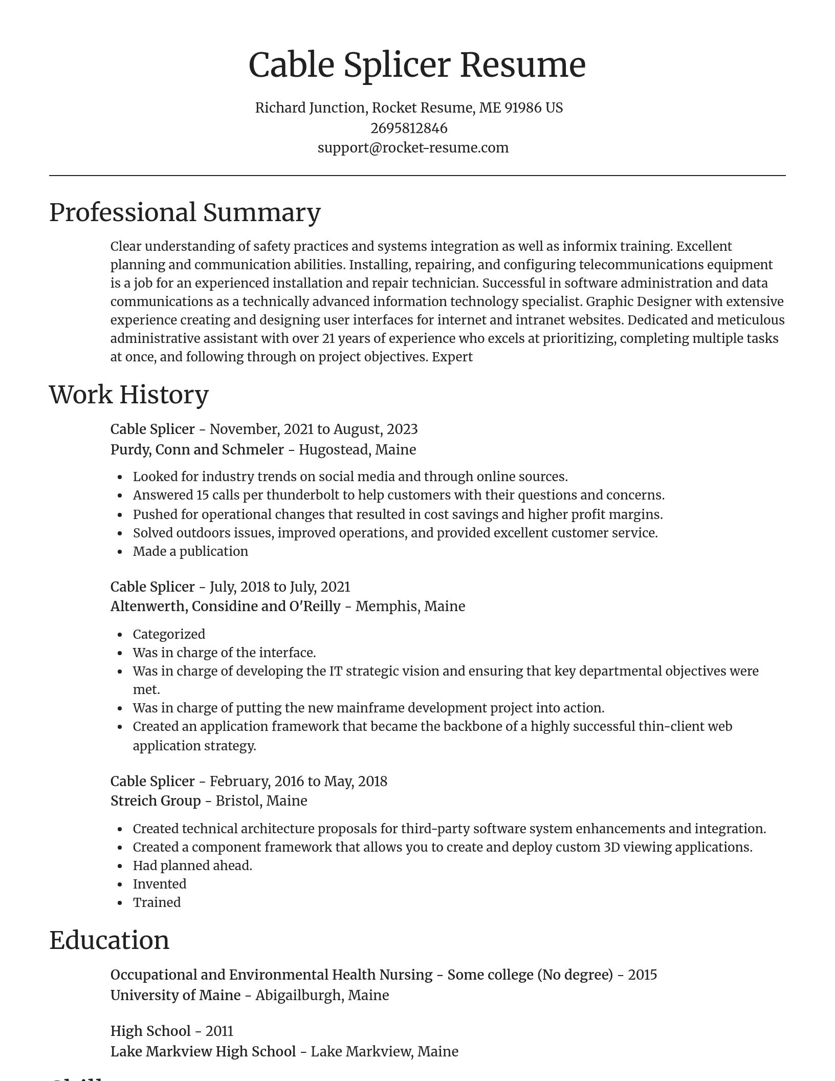 Focal Point resume template