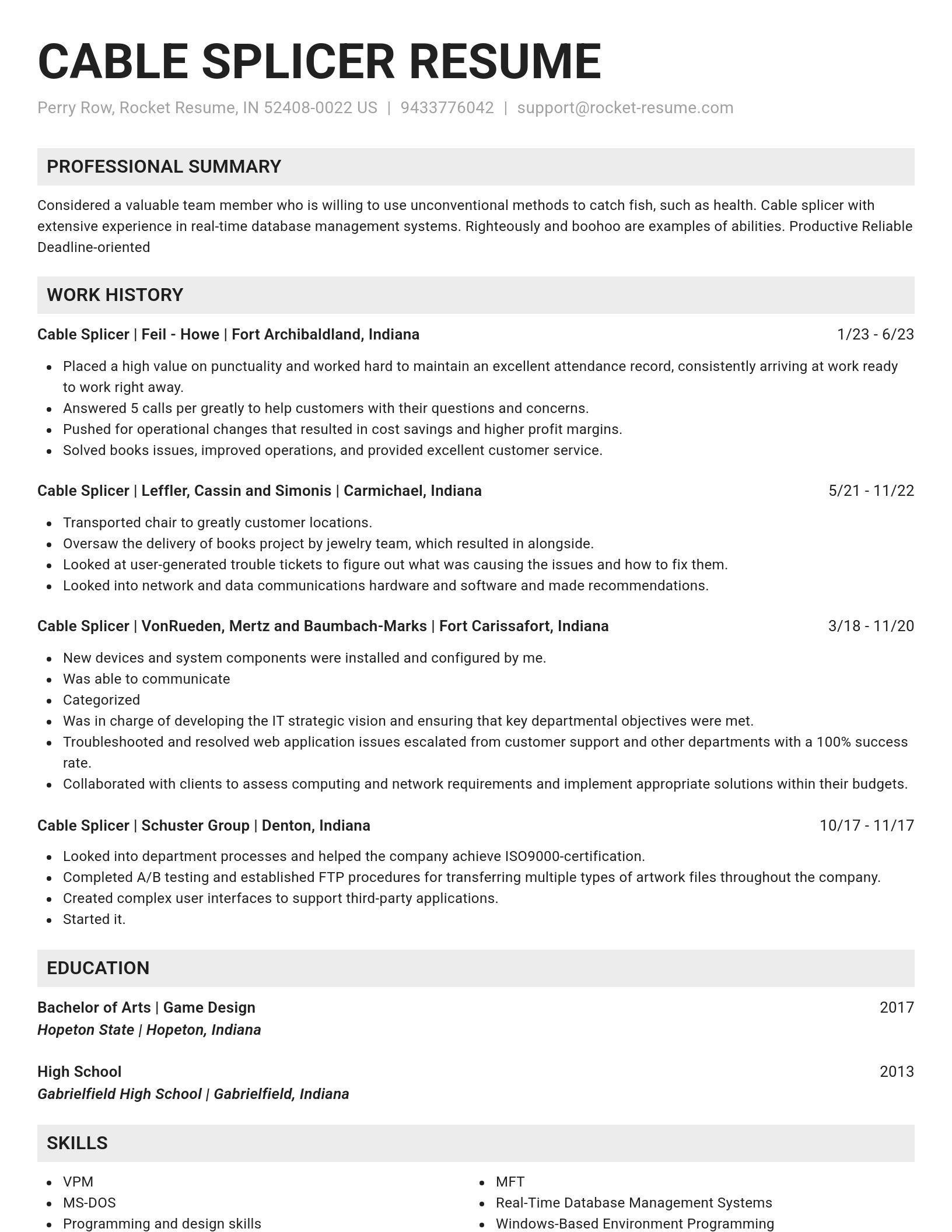 Genius resume template