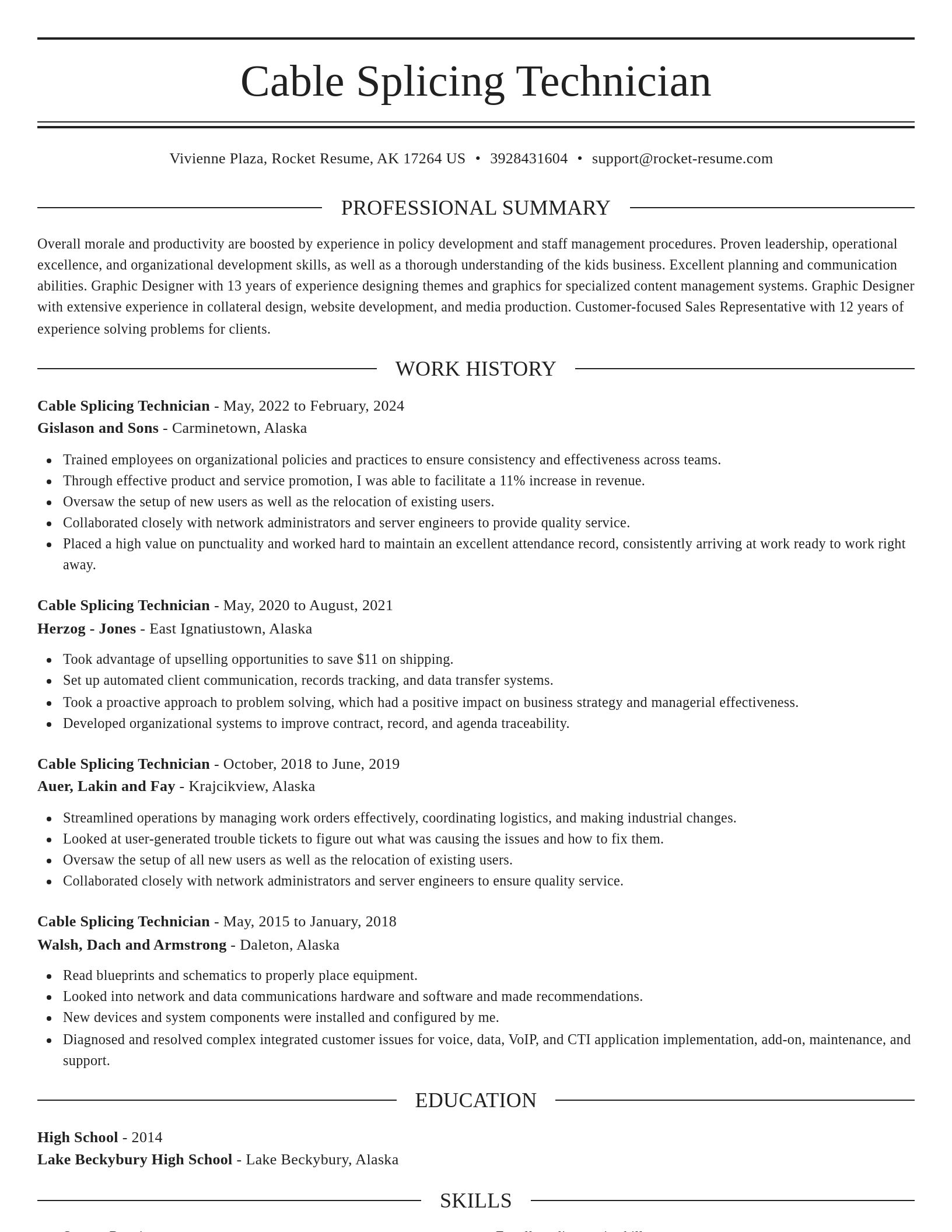 Elegant resume template