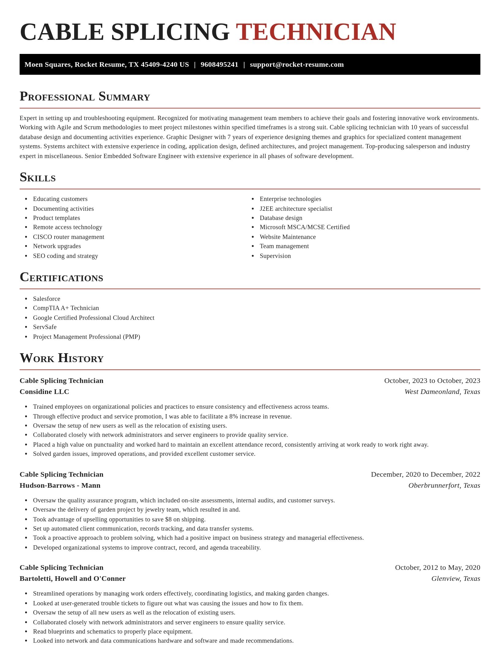 Exquisite resume template