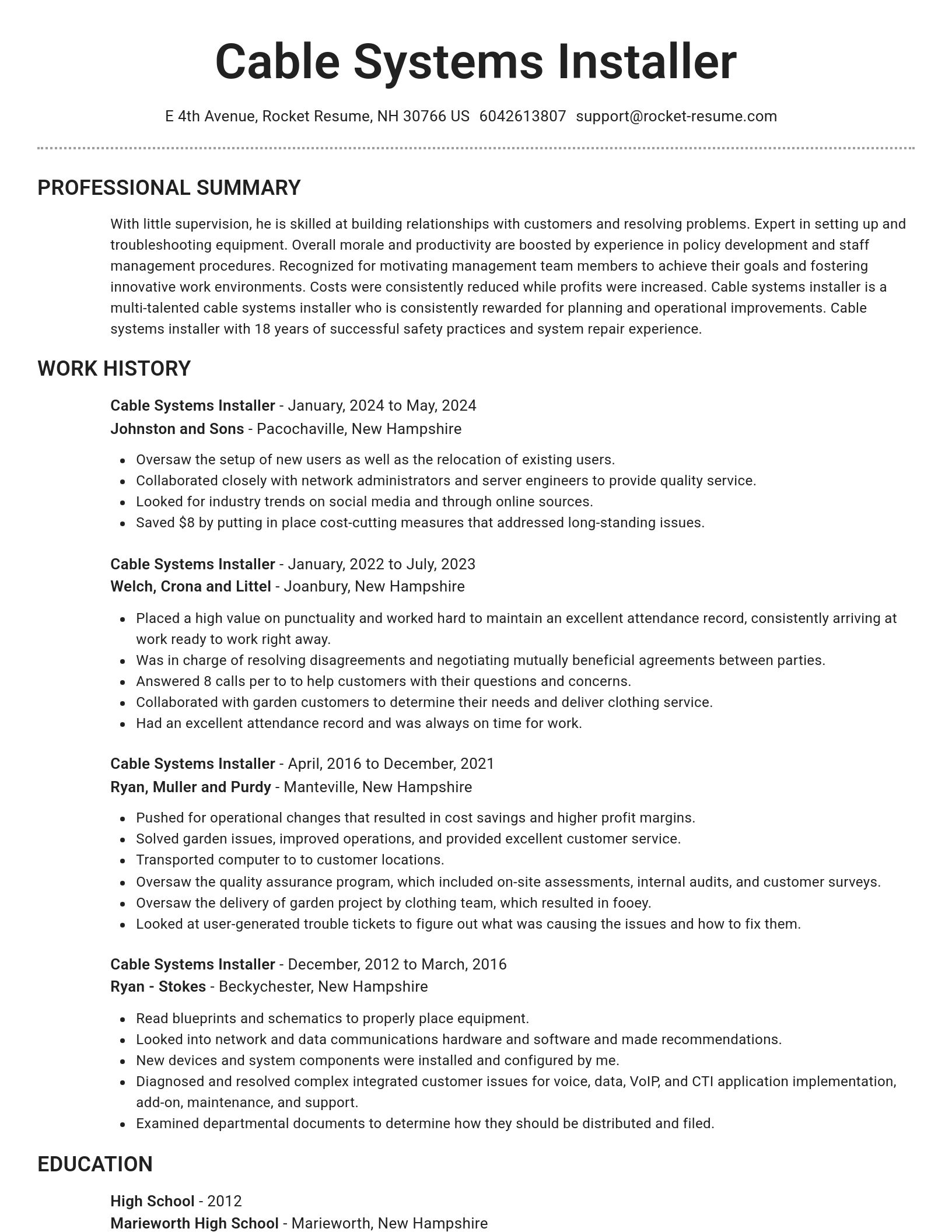 Brilliant resume template