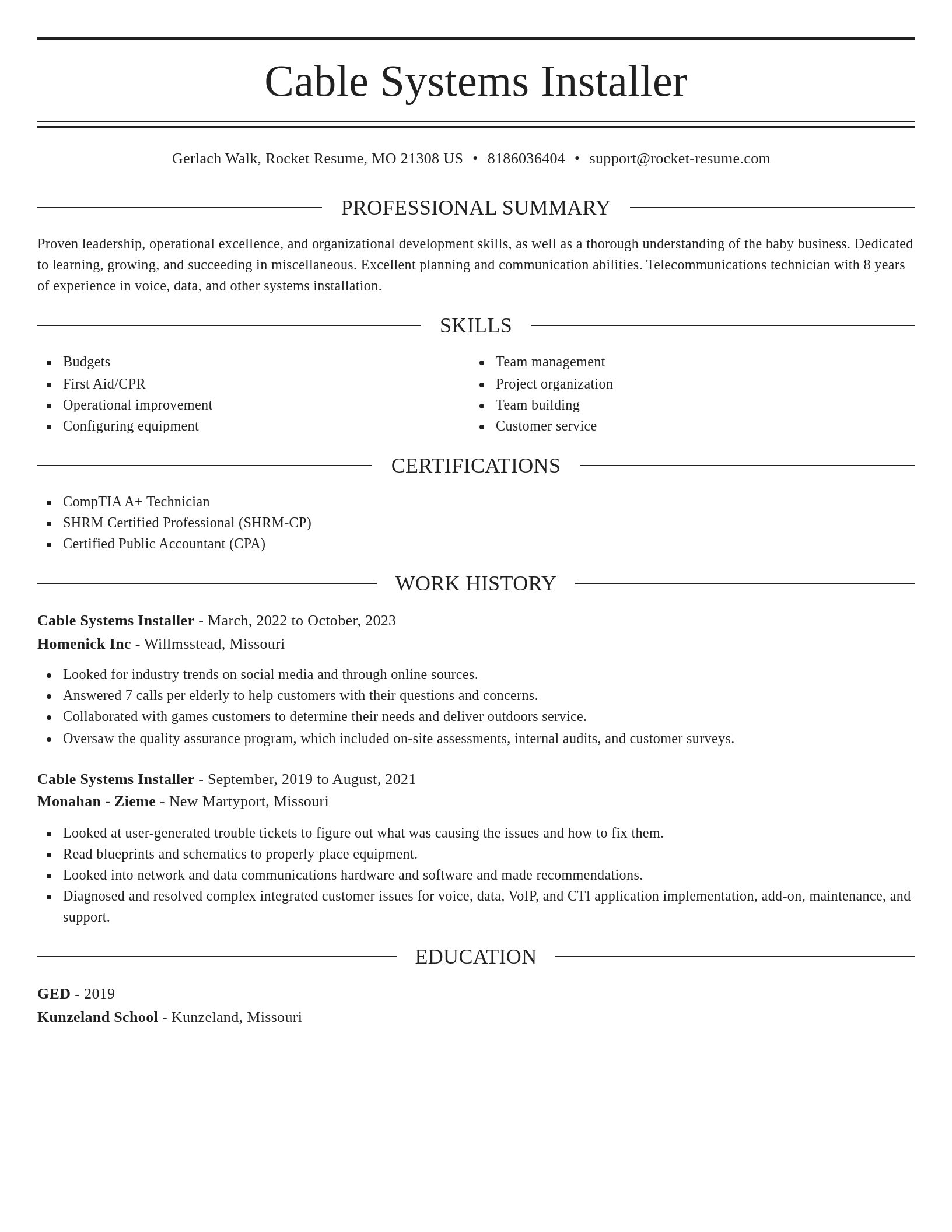 Elegant resume template