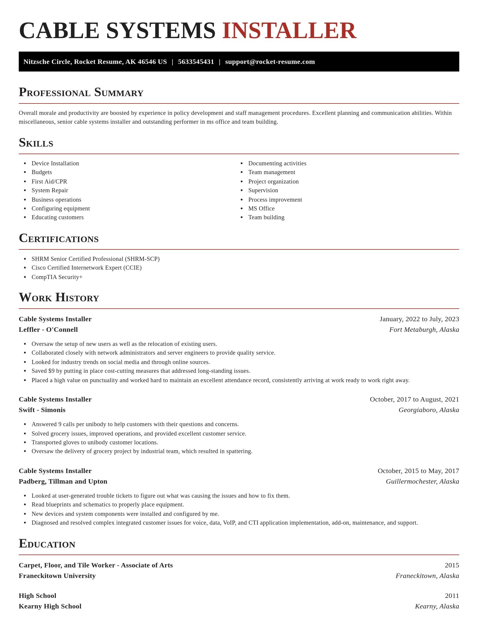 Exquisite resume template