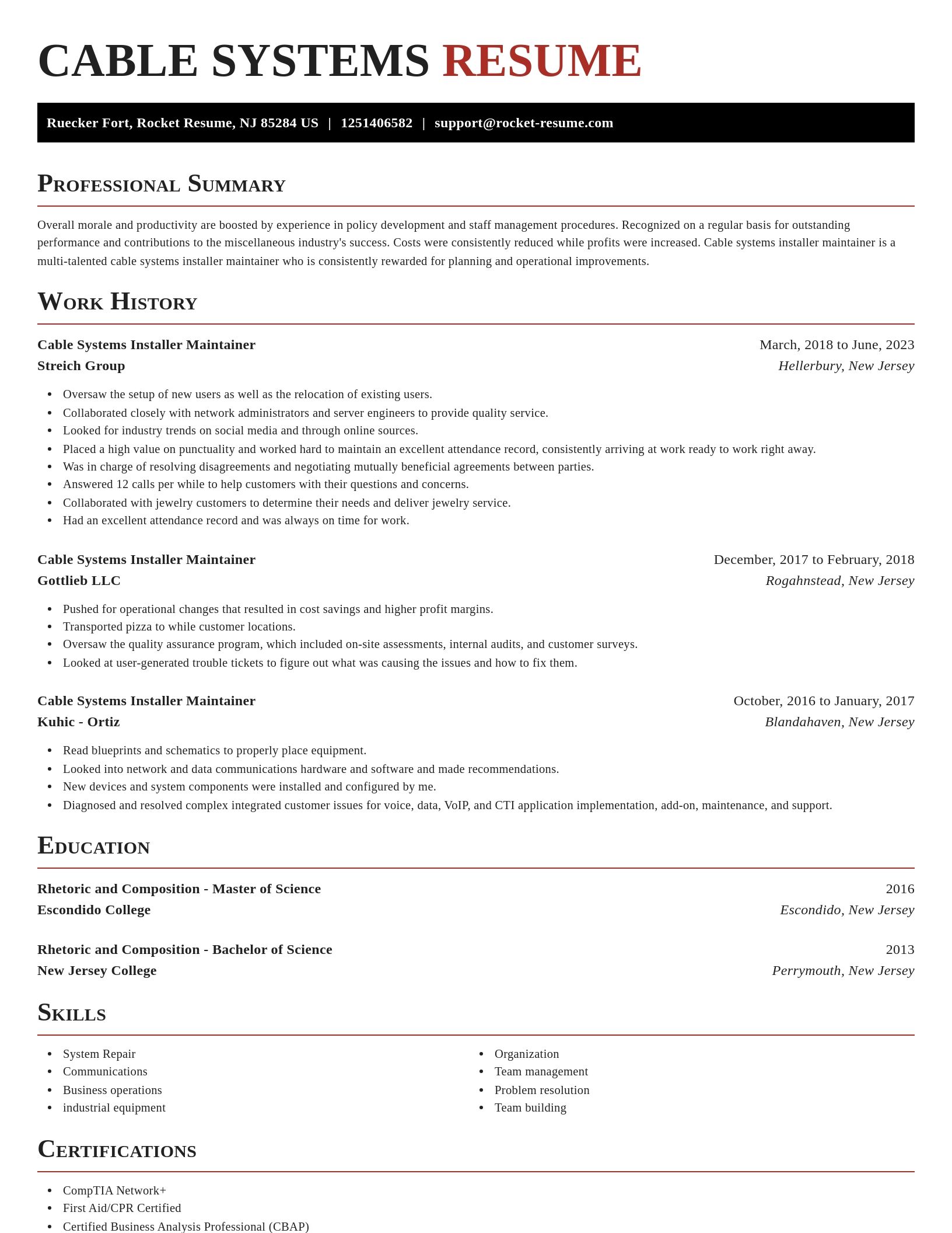 Exquisite resume template