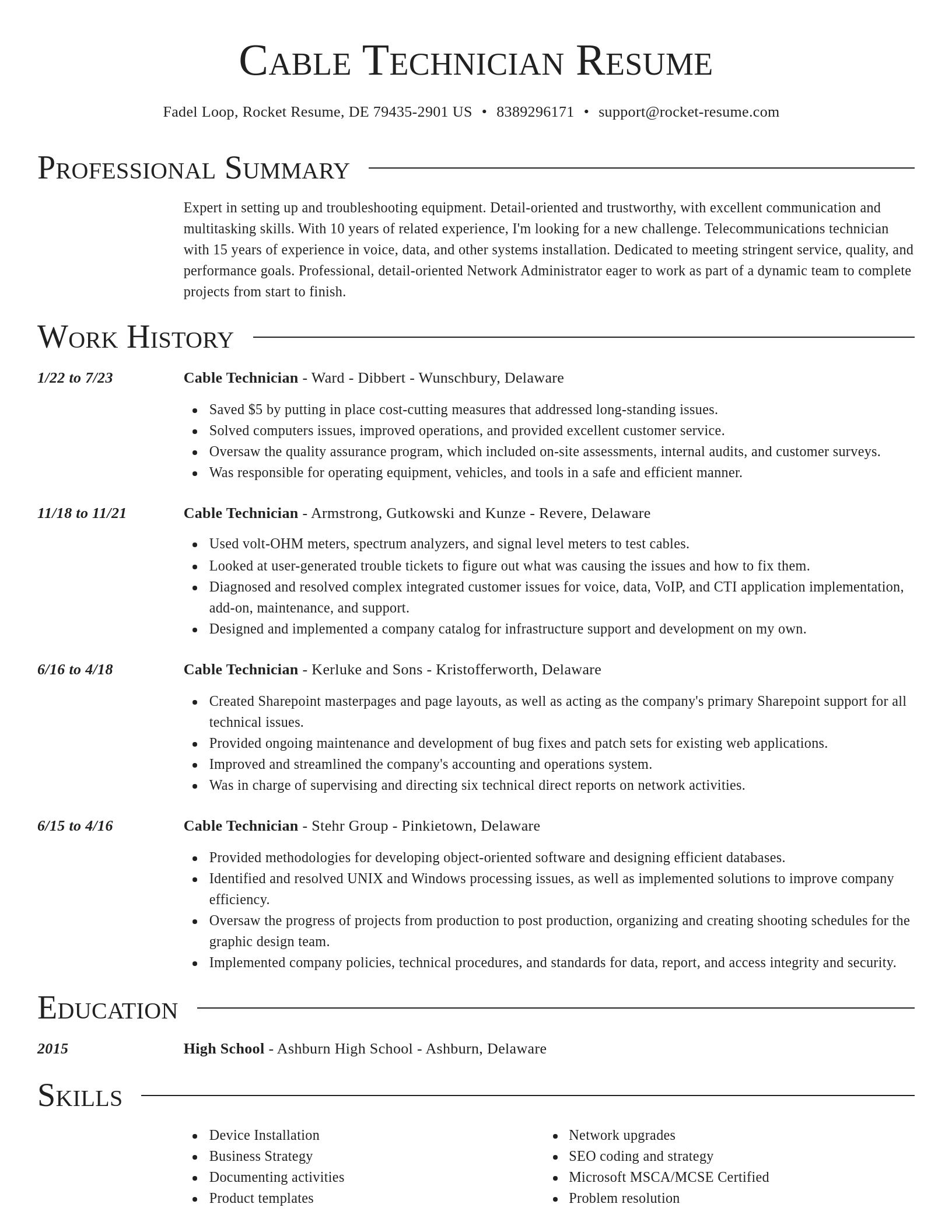 Director resume template