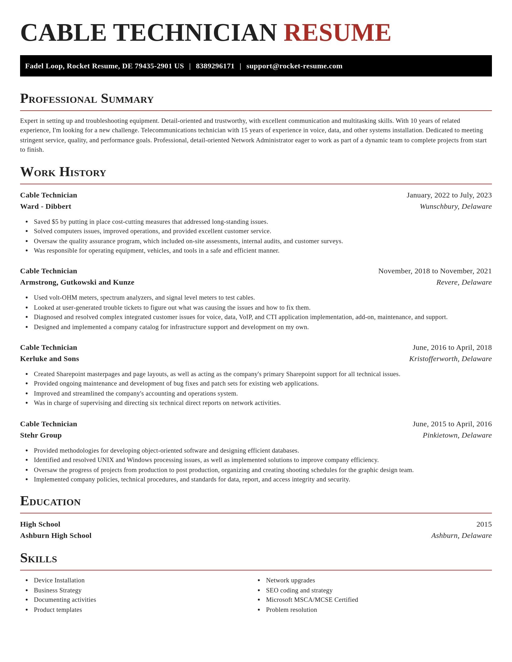 Exquisite resume template