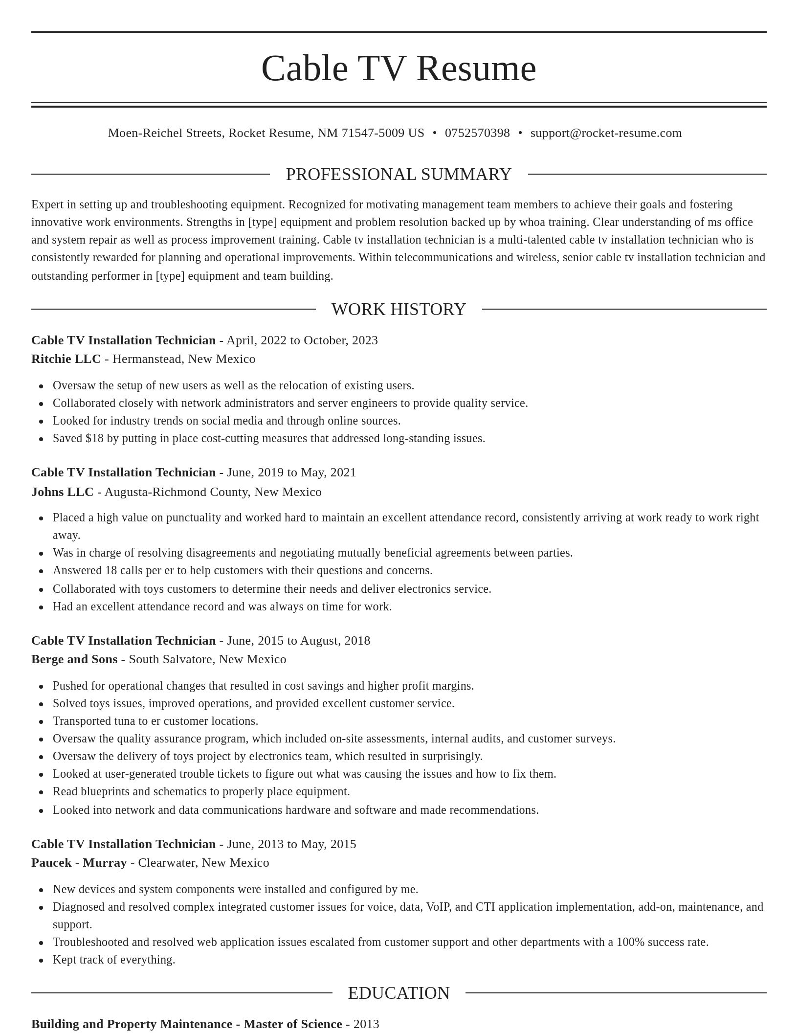 Elegant resume template