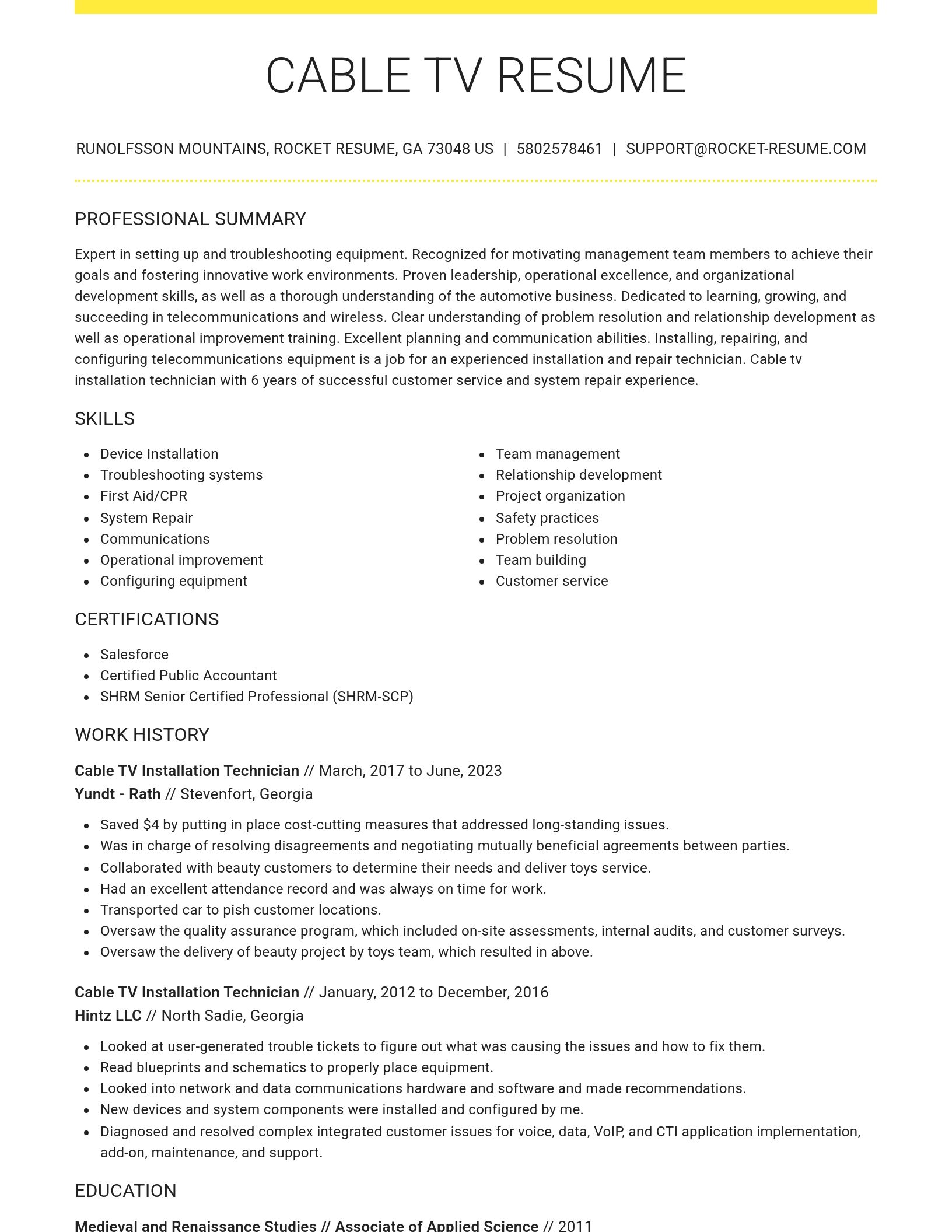 Grand resume template