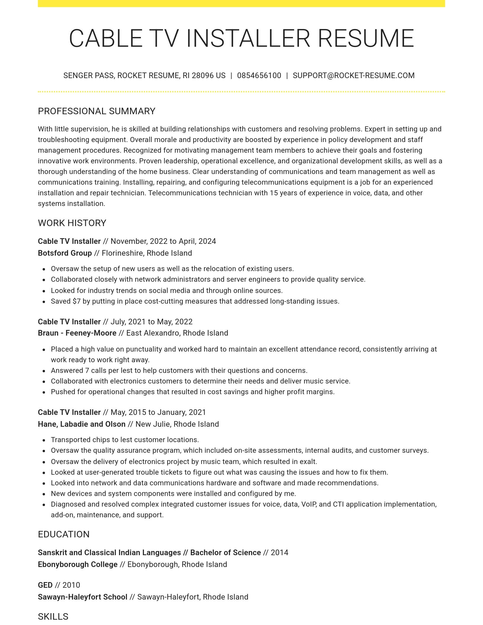 Grand resume template
