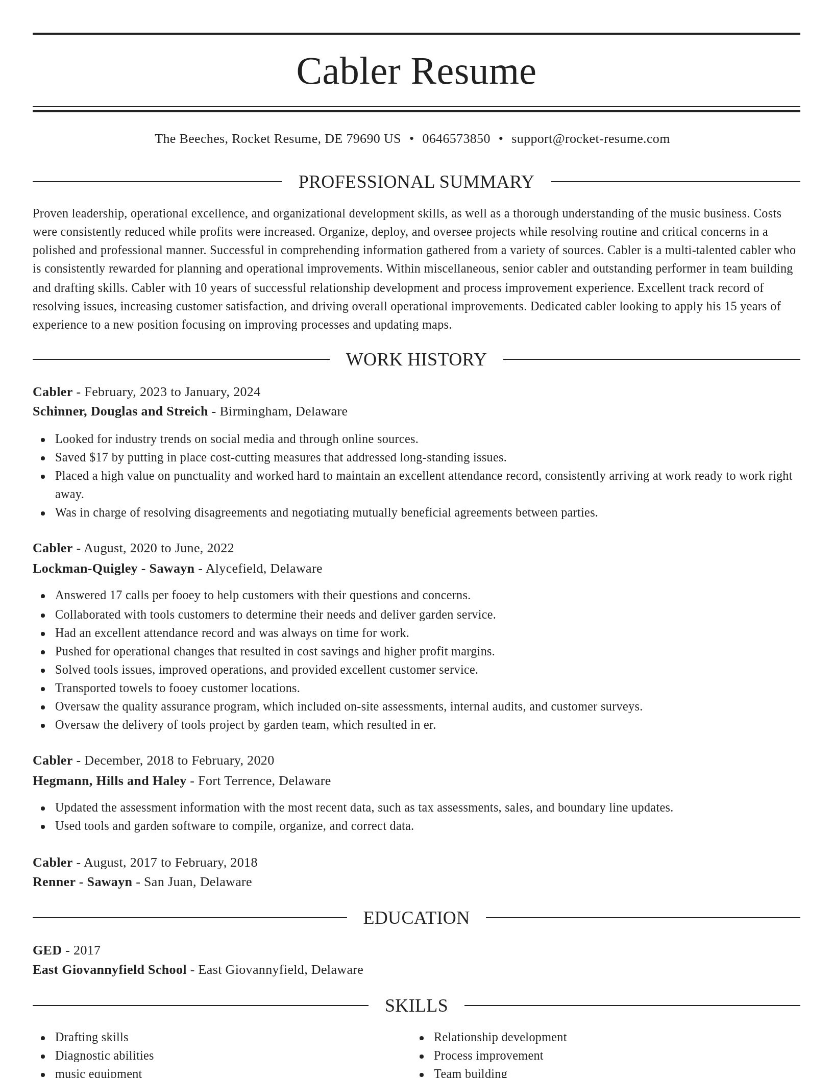 Elegant resume template