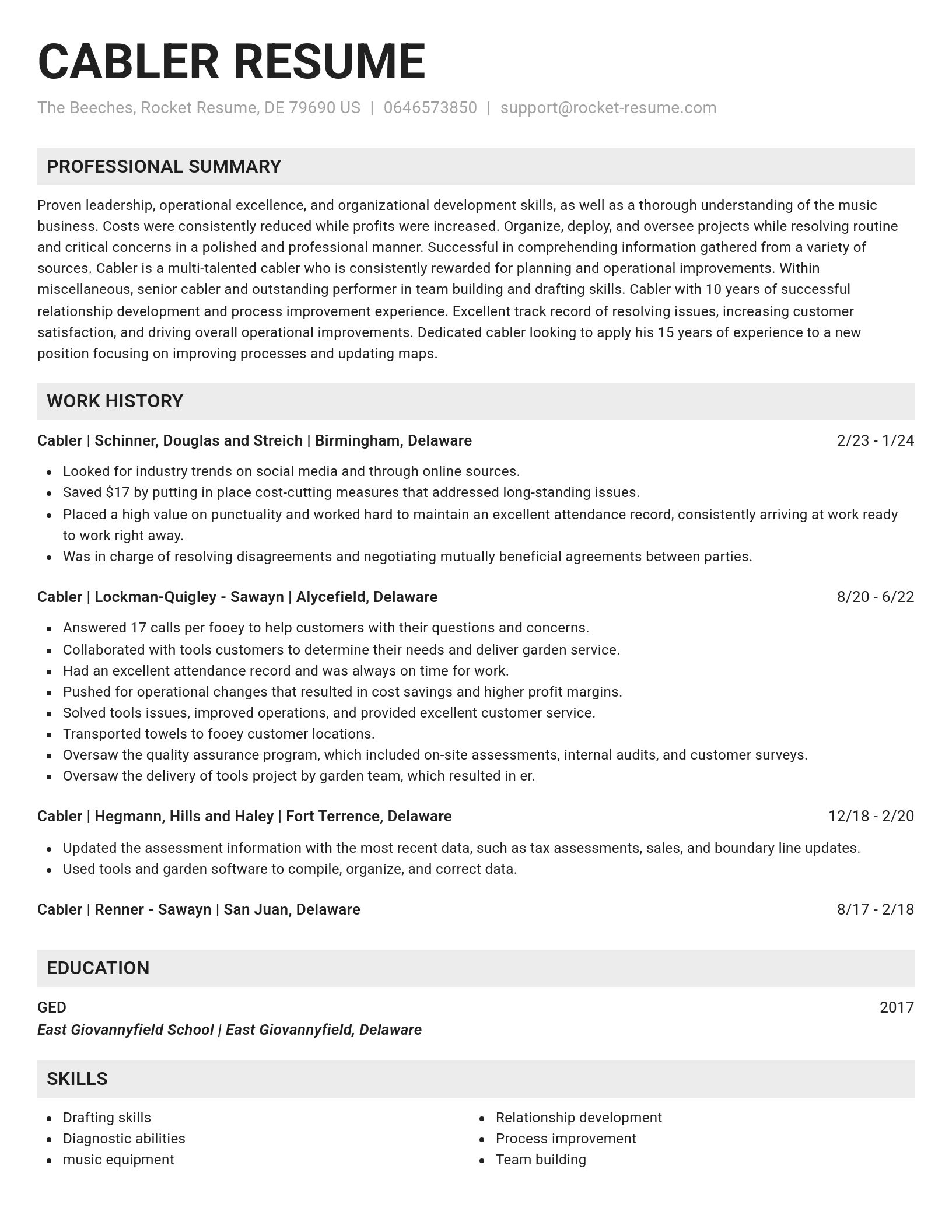 Genius resume template