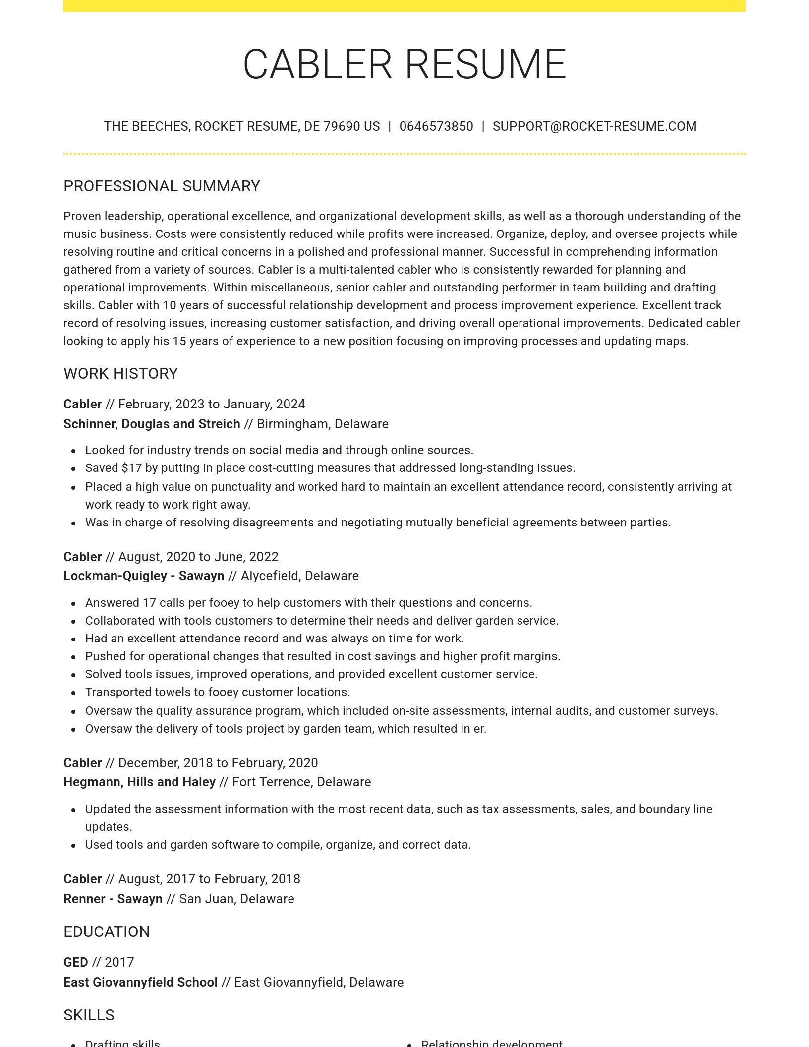Grand resume template